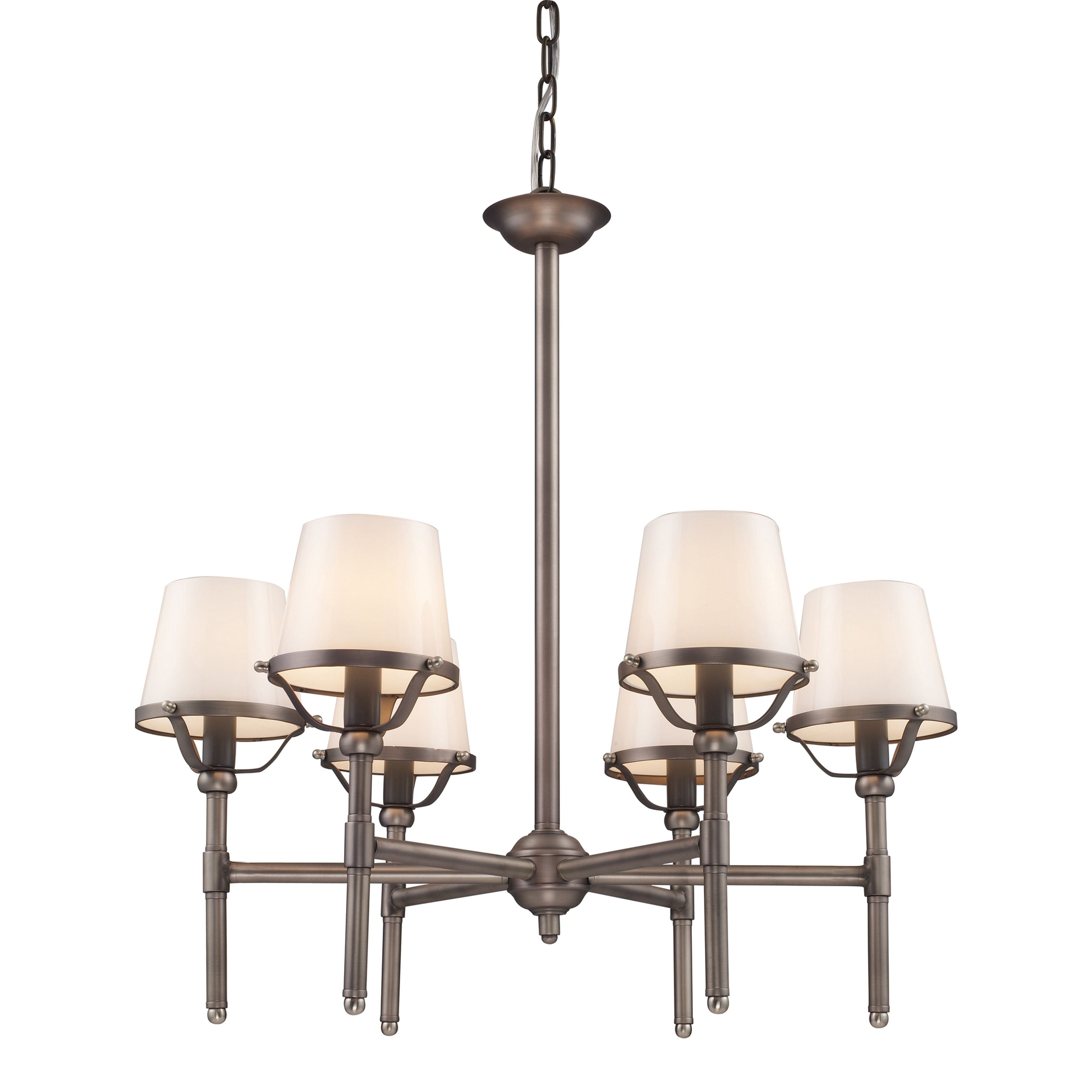 Sutton Place 25'' Wide 6-Light Chandelier - Pewter