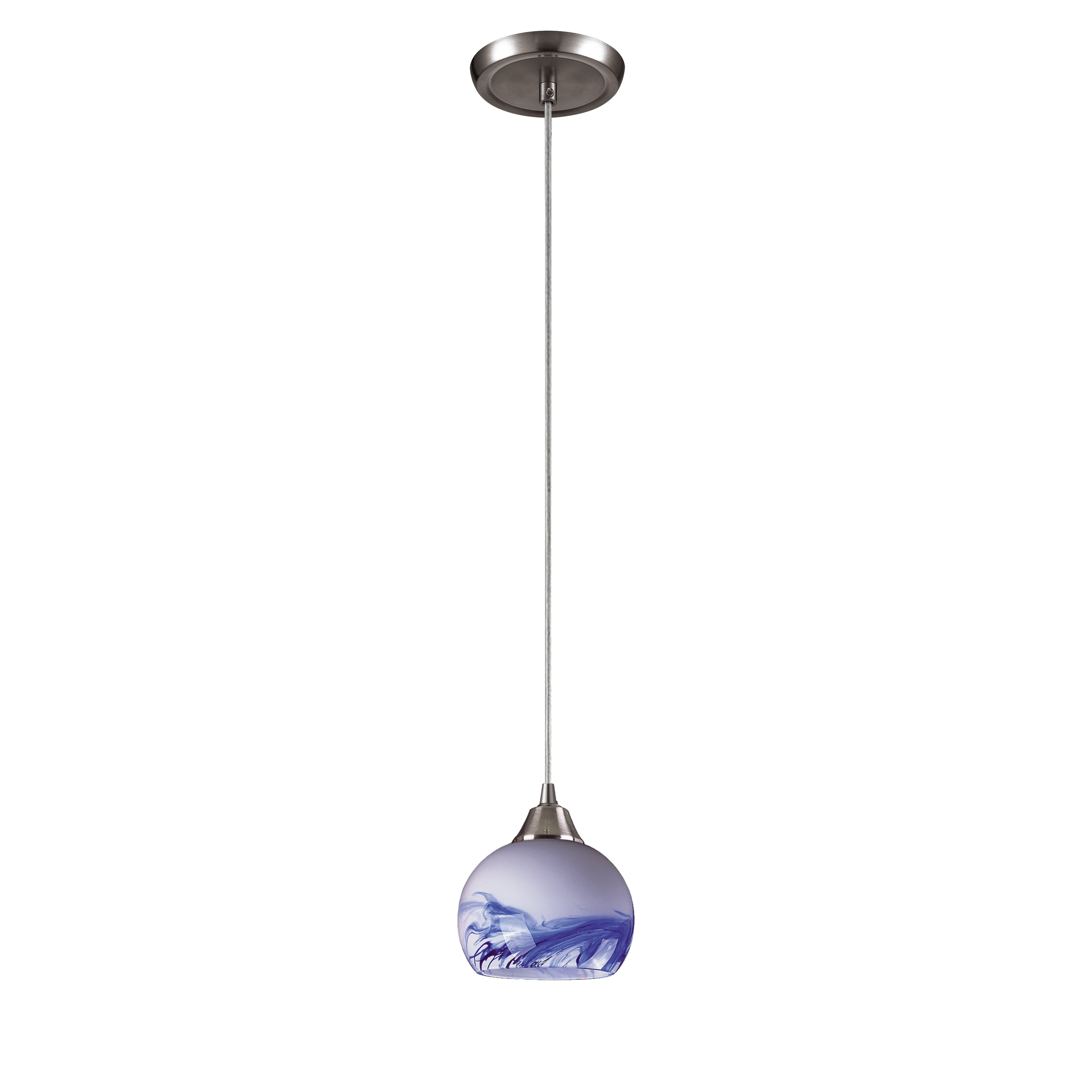 Mela 6'' Wide 1-Light Pendant - Satin Nickel