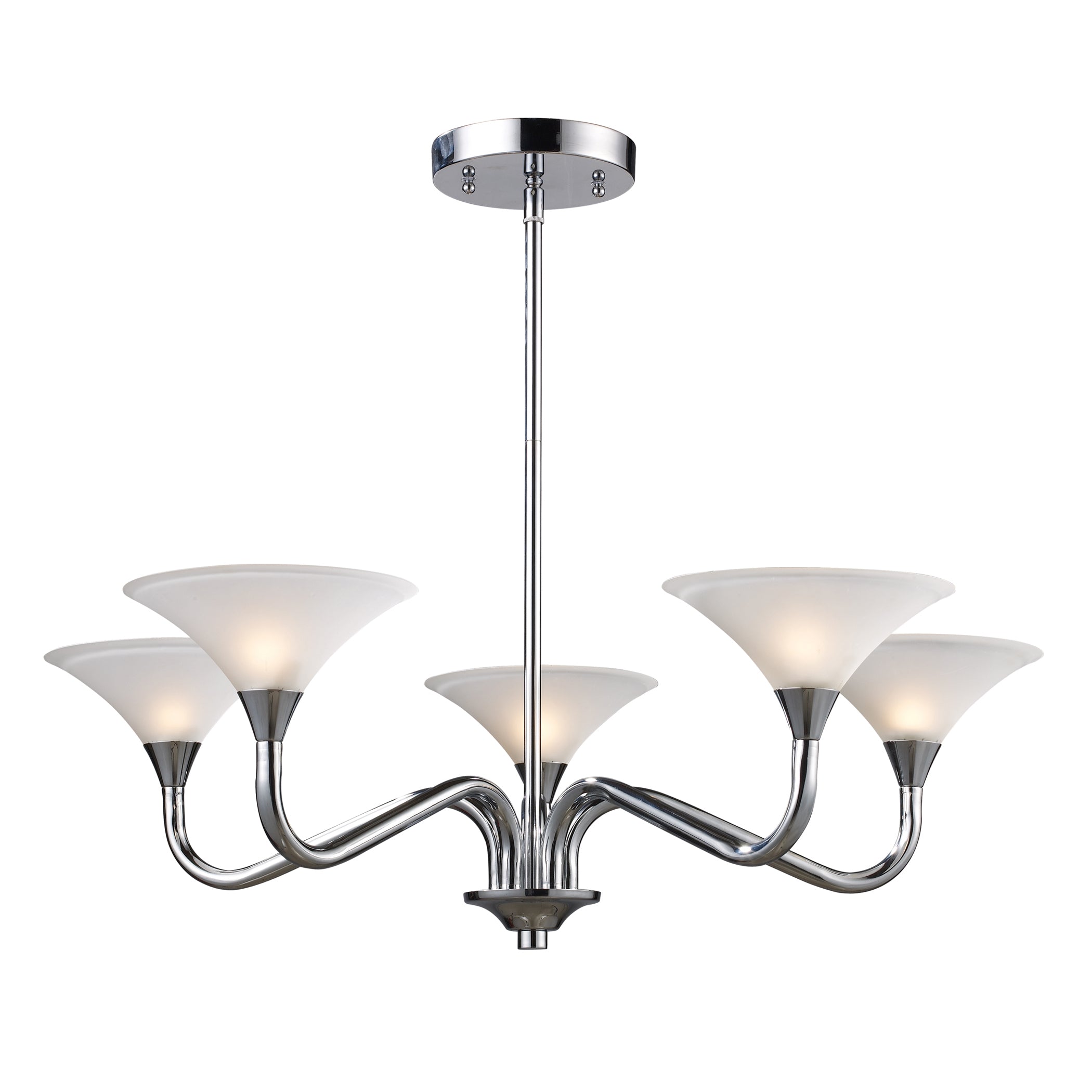 Jenson 28'' Wide 5-Light Chandelier - Polished Chrome