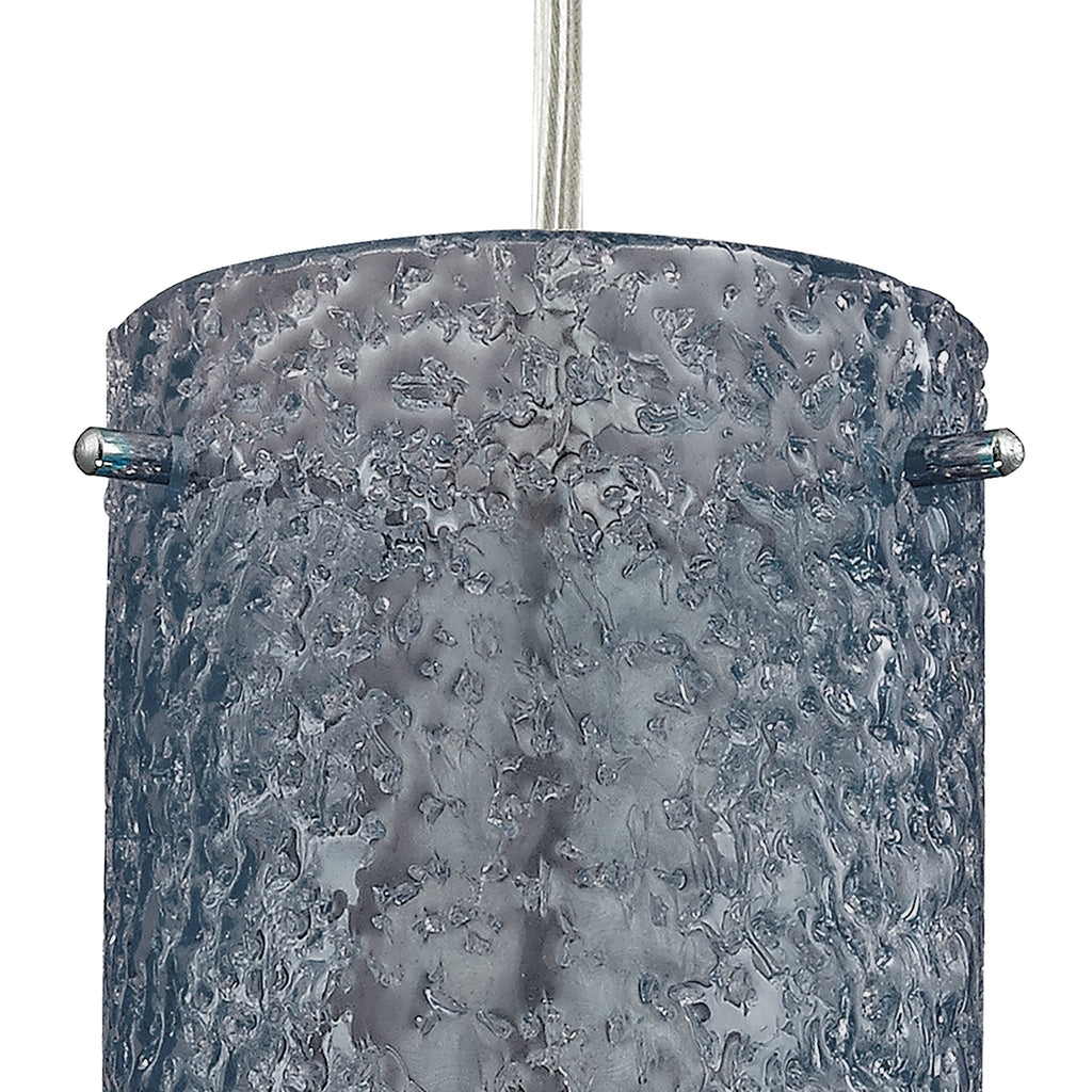 Ice Fragments 5'' Wide 1-Light Pendant - Satin Nickel