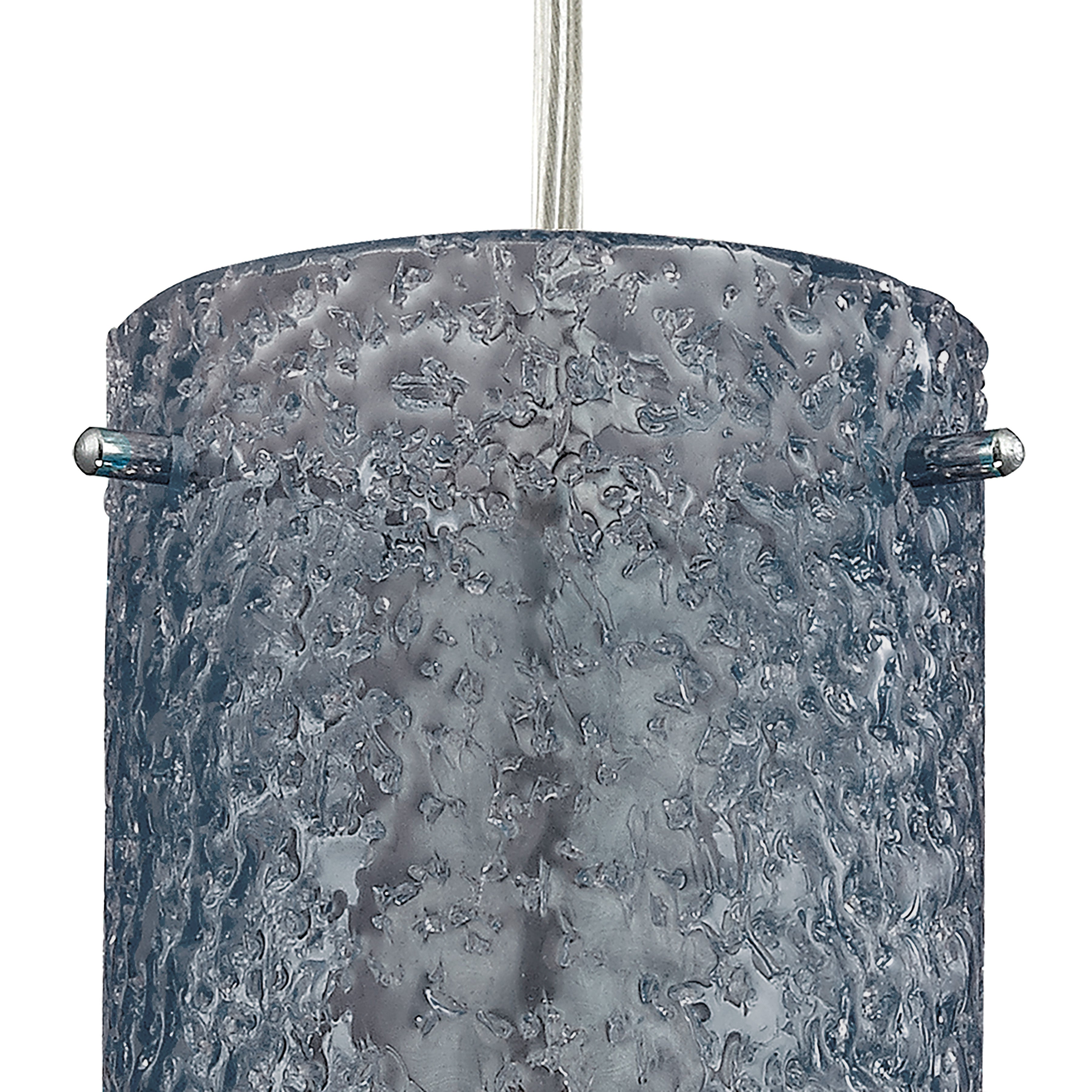 Ice Fragments 5'' Wide 1-Light Pendant - Satin Nickel