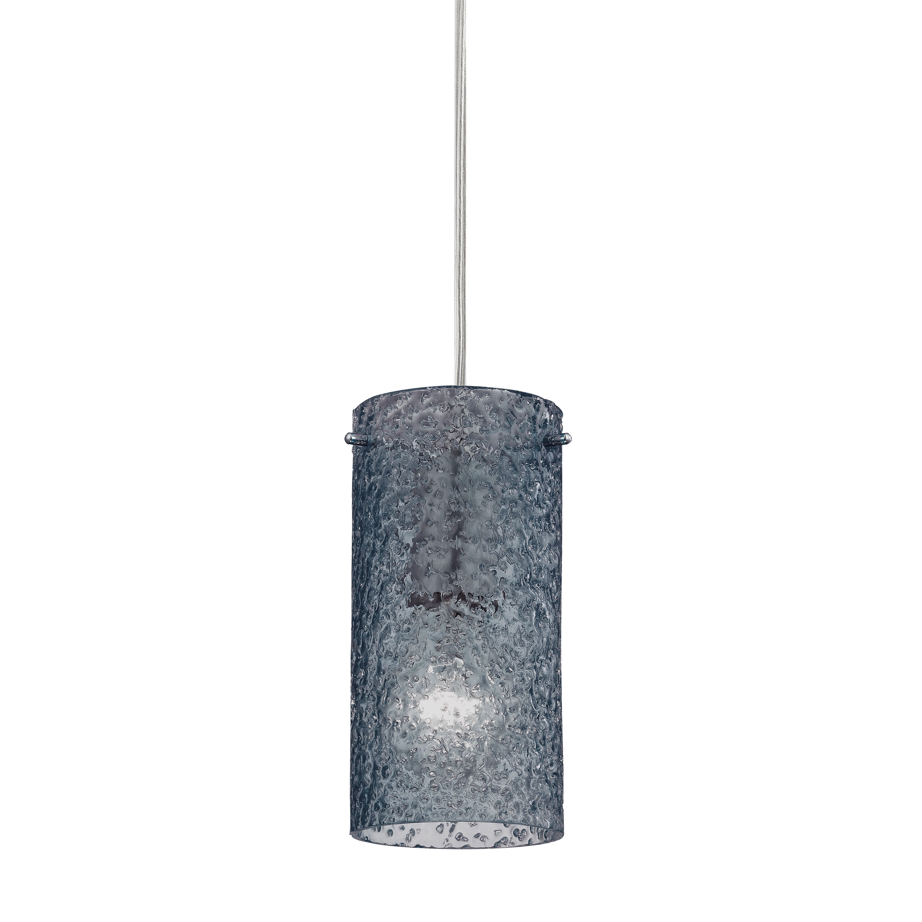 Ice Fragments 5'' Wide 1-Light Pendant - Satin Nickel