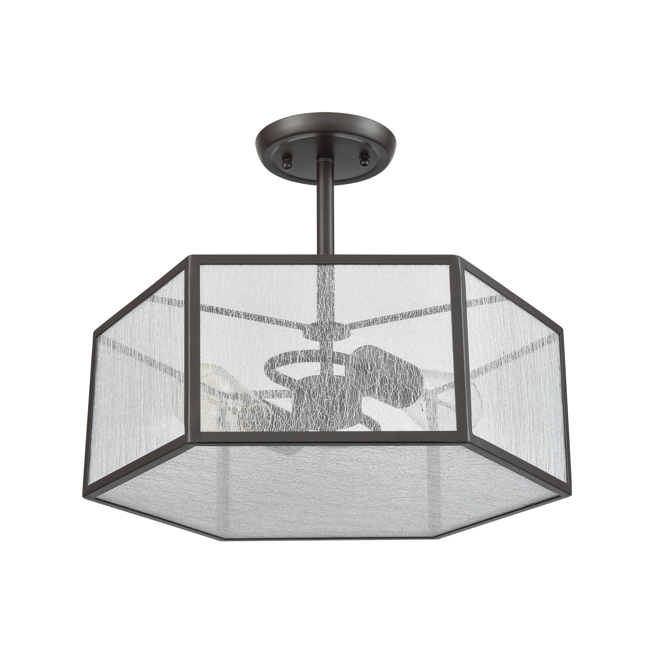 Spencer 14'' Wide 2-Light Semi Flush Mount - Oil Rubbed Bronze