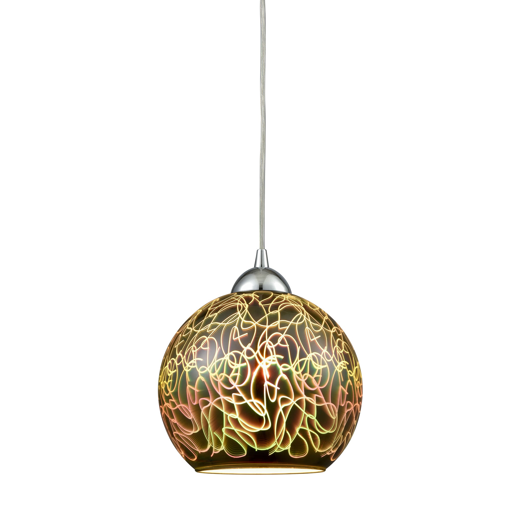 Illusions 8'' Wide 1-Light Mini Pendant - Polished Chrome
