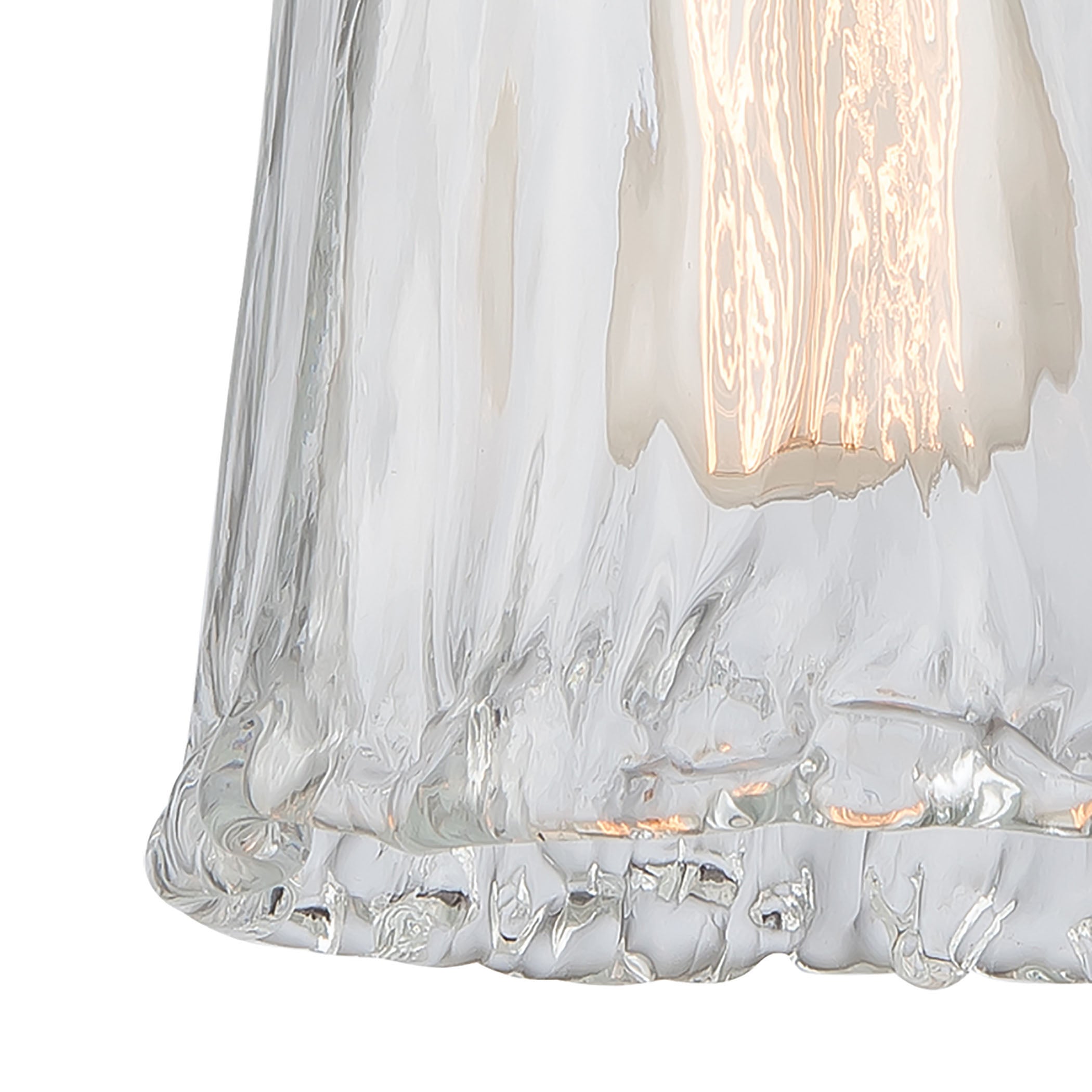 Hand Formed Glass 6'' Wide 1-Light Mini Pendant - Oil Rubbed Bronze