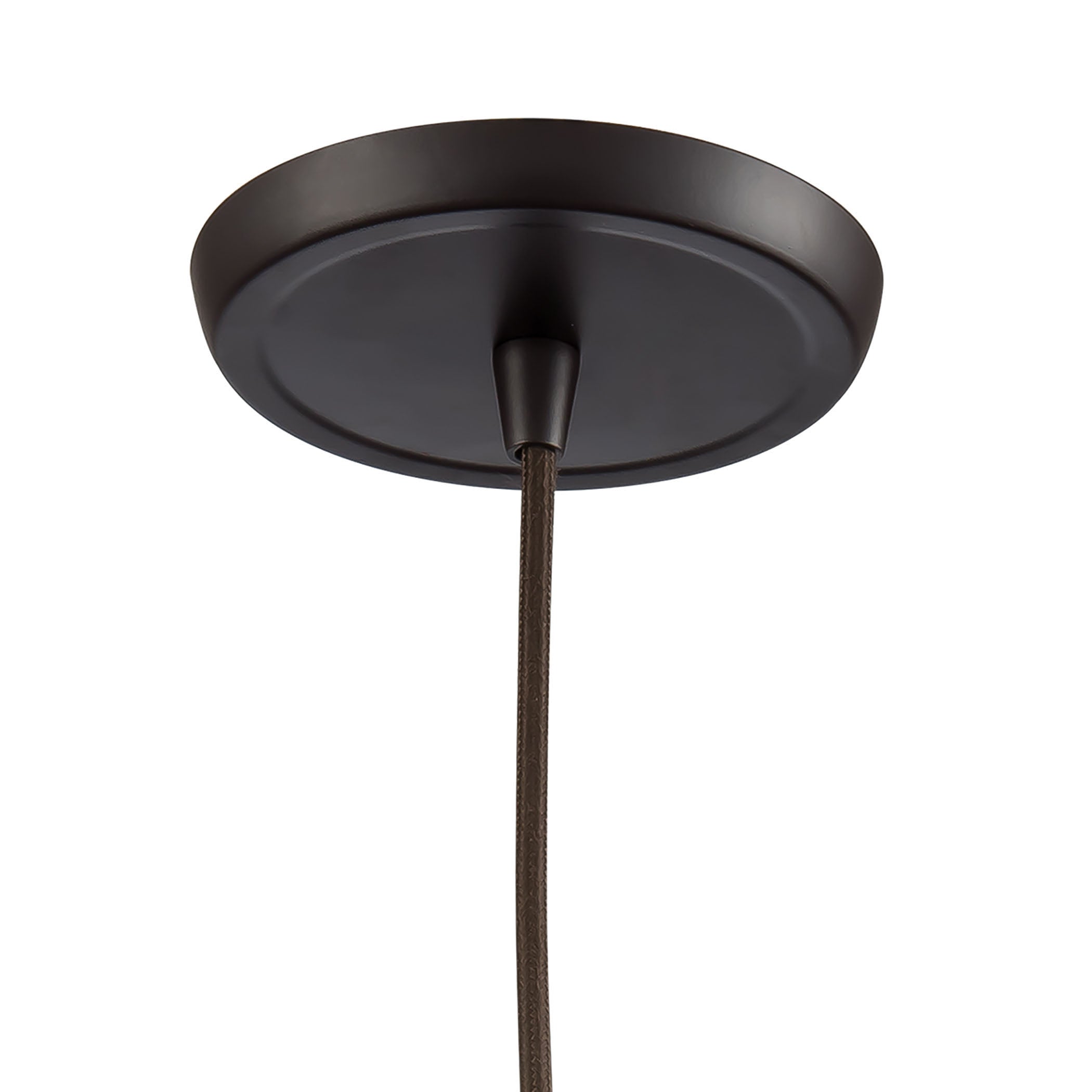 Hand Formed Glass 6'' Wide 1-Light Mini Pendant - Oil Rubbed Bronze