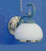 European Crafted 11'' High 1-Light Sconce - Sol Brassverde and Italian Opal