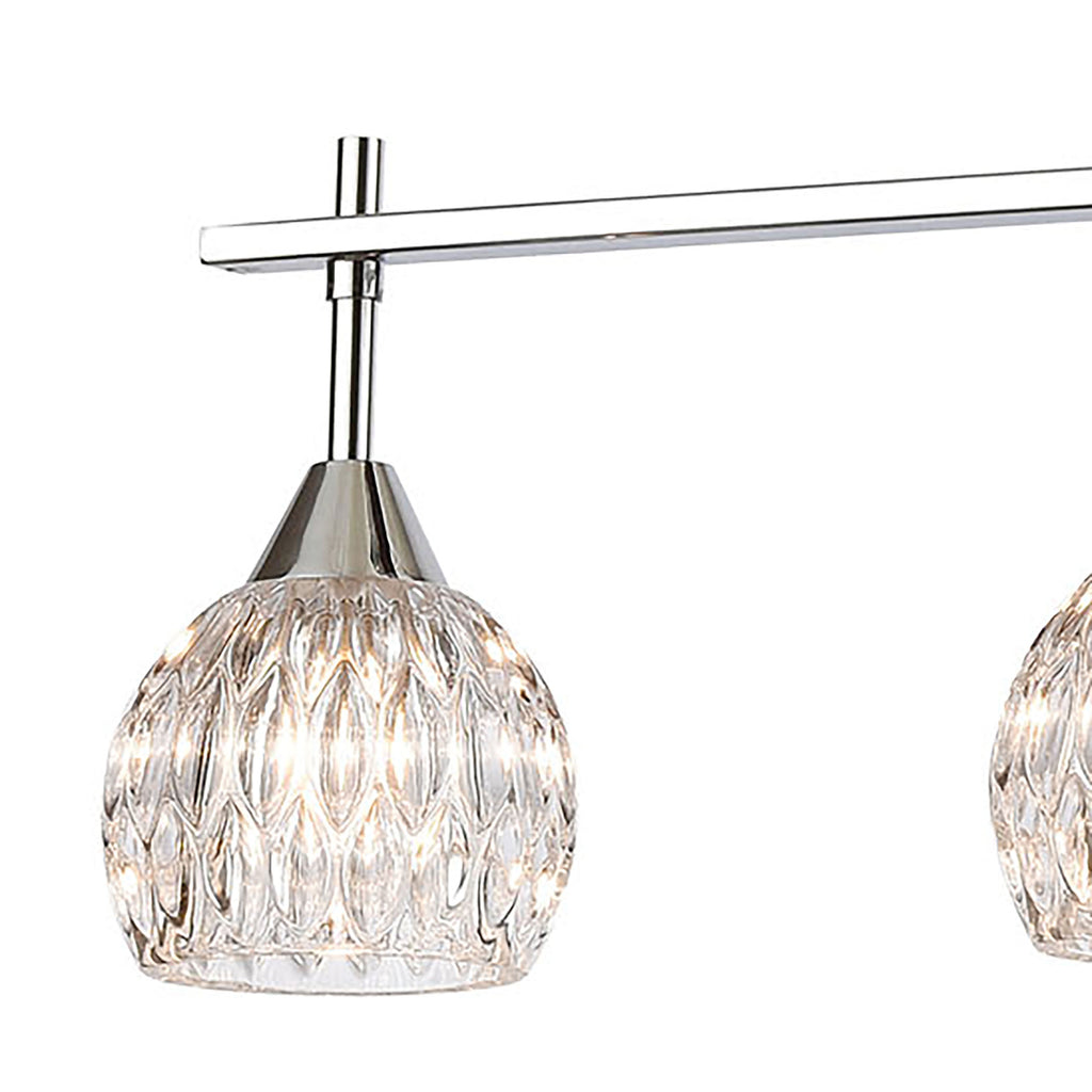 Kersey 34'' Wide 4-Light Linear Chandelier - Polished Chrome