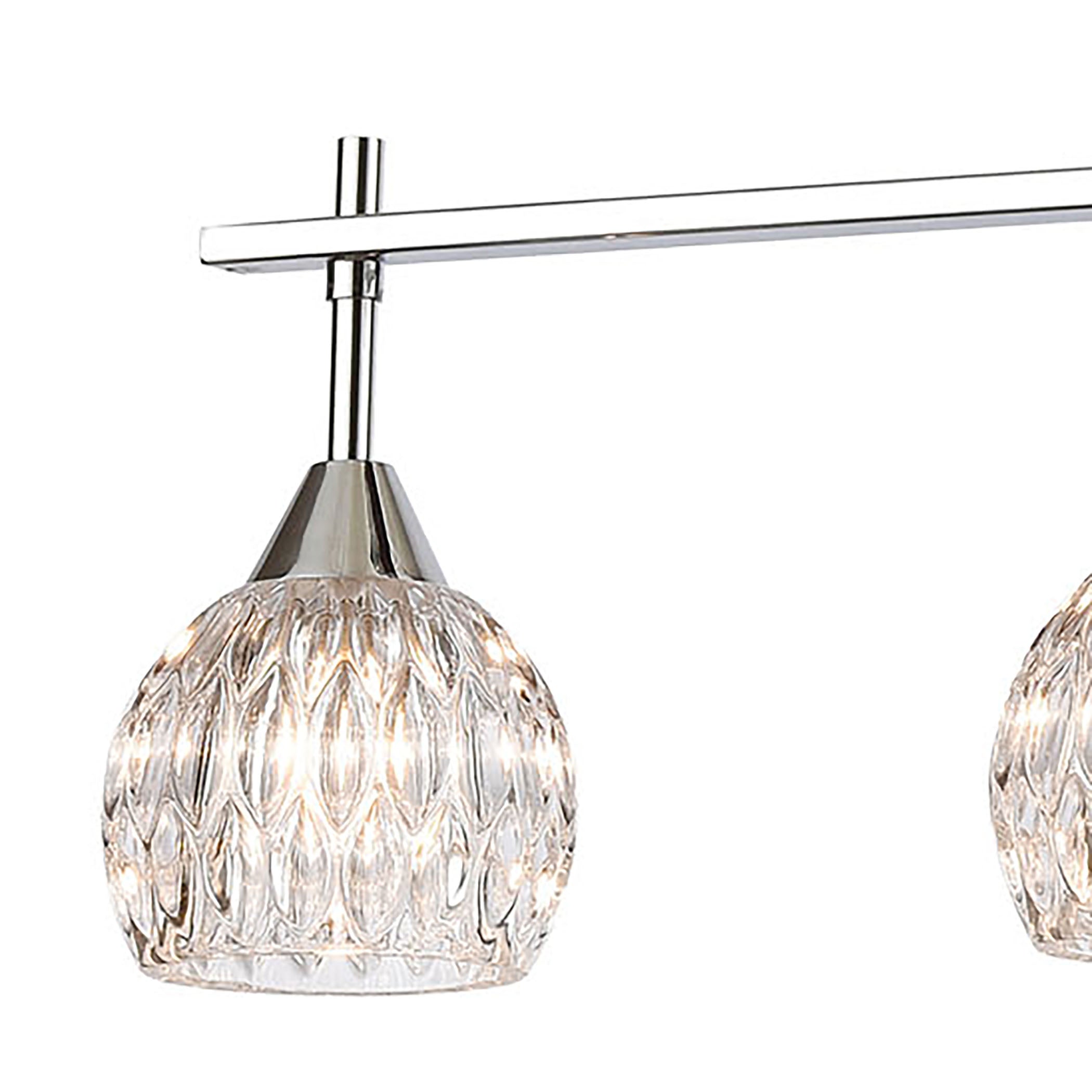 Kersey 34'' Wide 4-Light Linear Chandelier - Polished Chrome