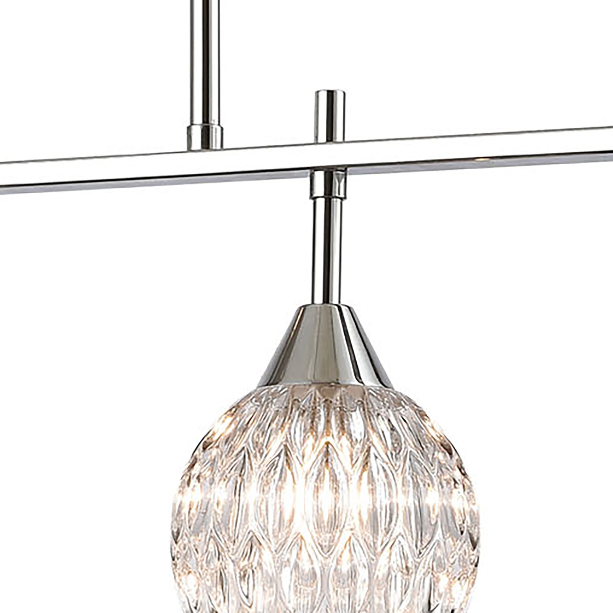 Kersey 34'' Wide 4-Light Linear Chandelier - Polished Chrome