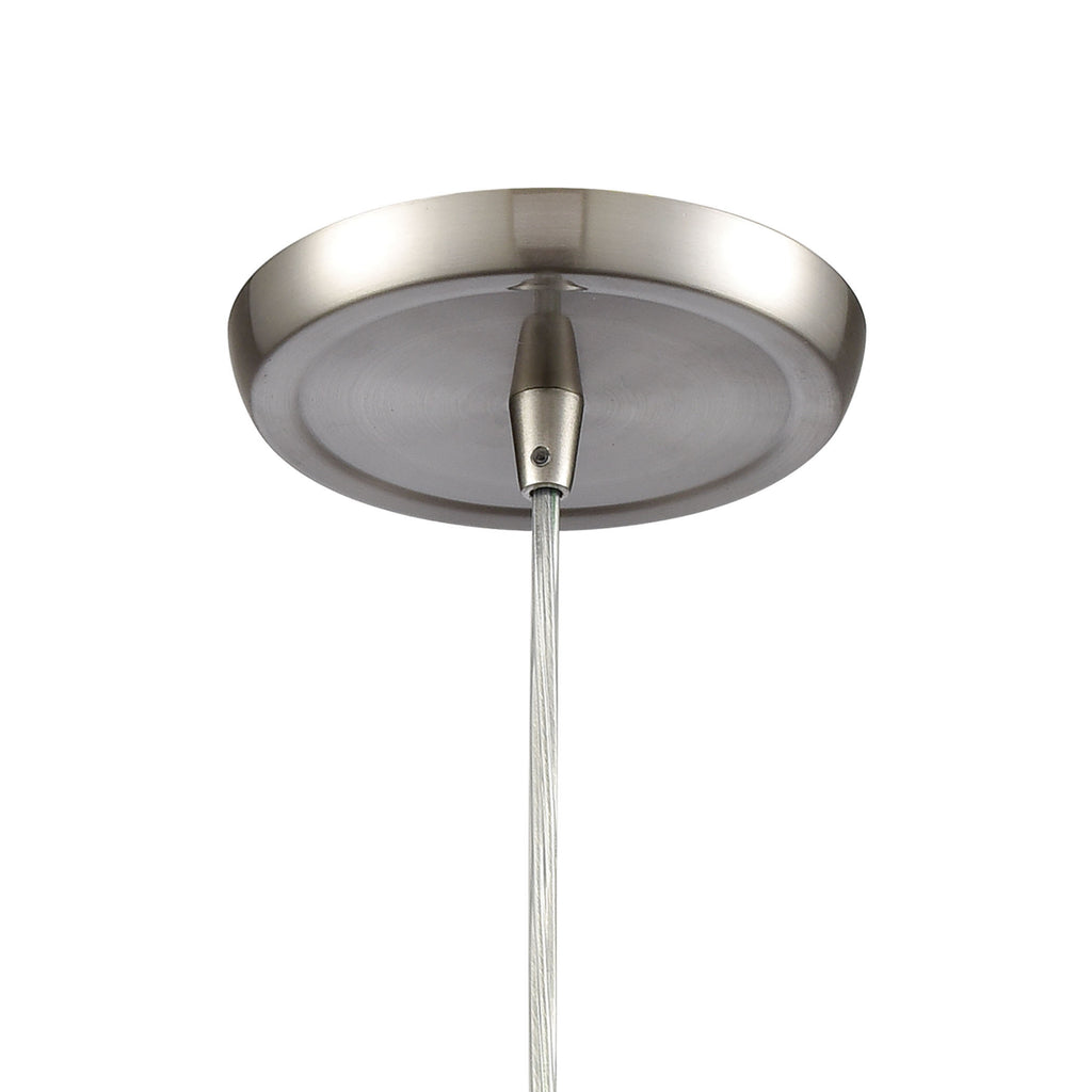 Barrel 8'' Wide 1-Light Mini Pendant - Satin Nickel