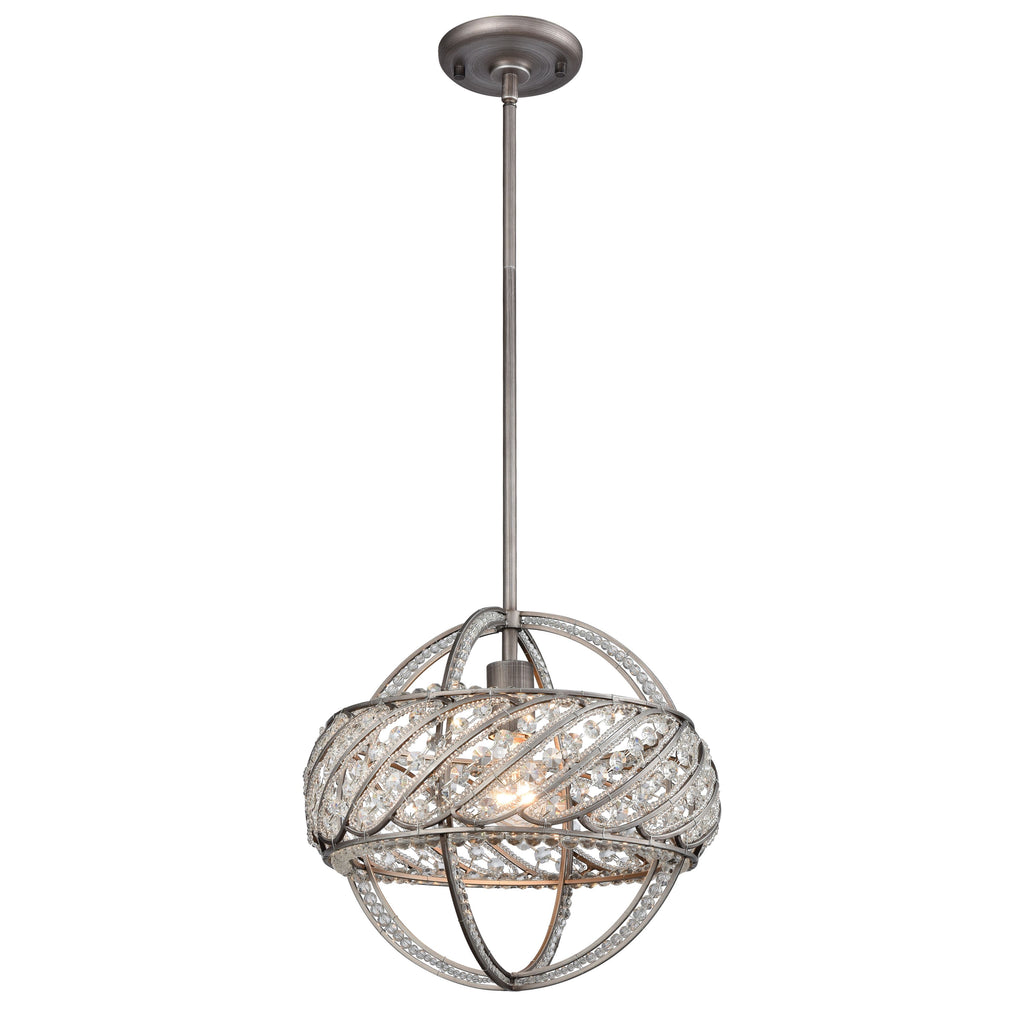 Bradington 13'' Wide 1-Light Pendant - Weathered Zinc