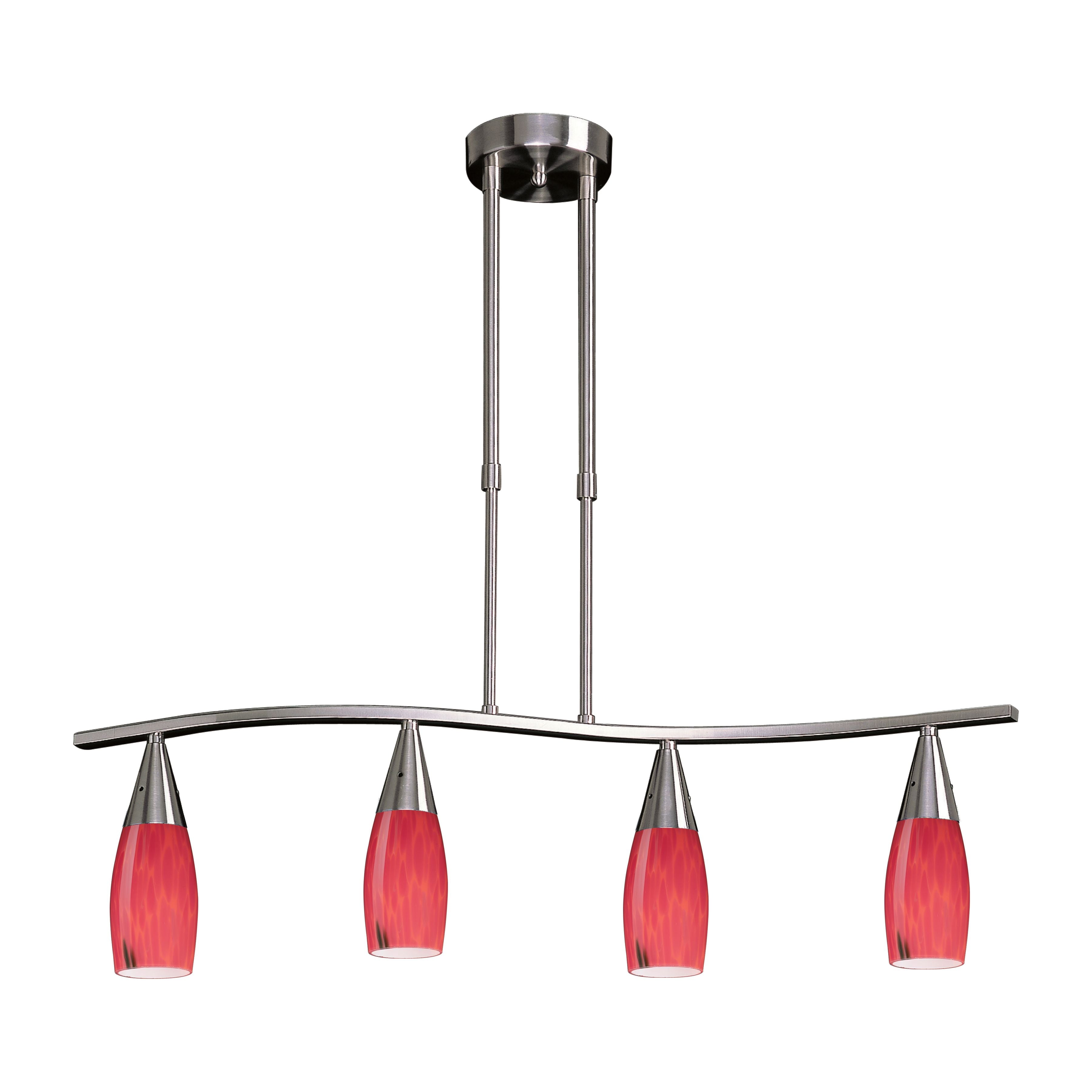 Milan 29'' Wide 4-Light Linear Chandelier - Satin Nickel