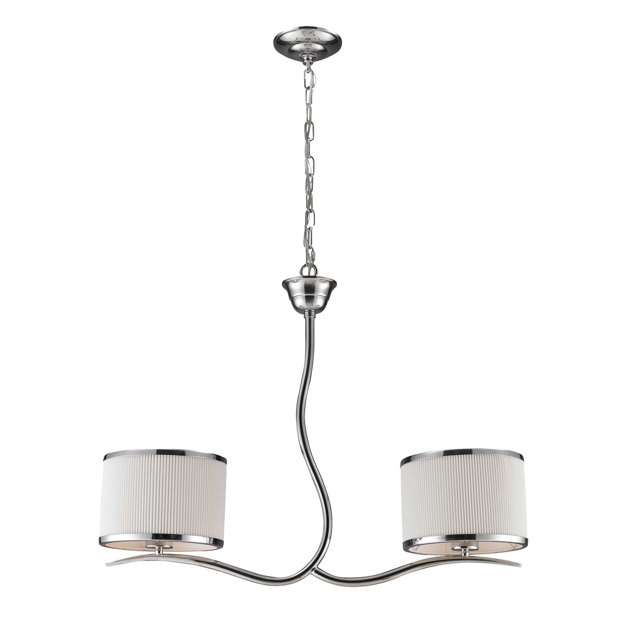 Annika 27'' Wide 2-Light Linear Chandelier - Polished Chrome