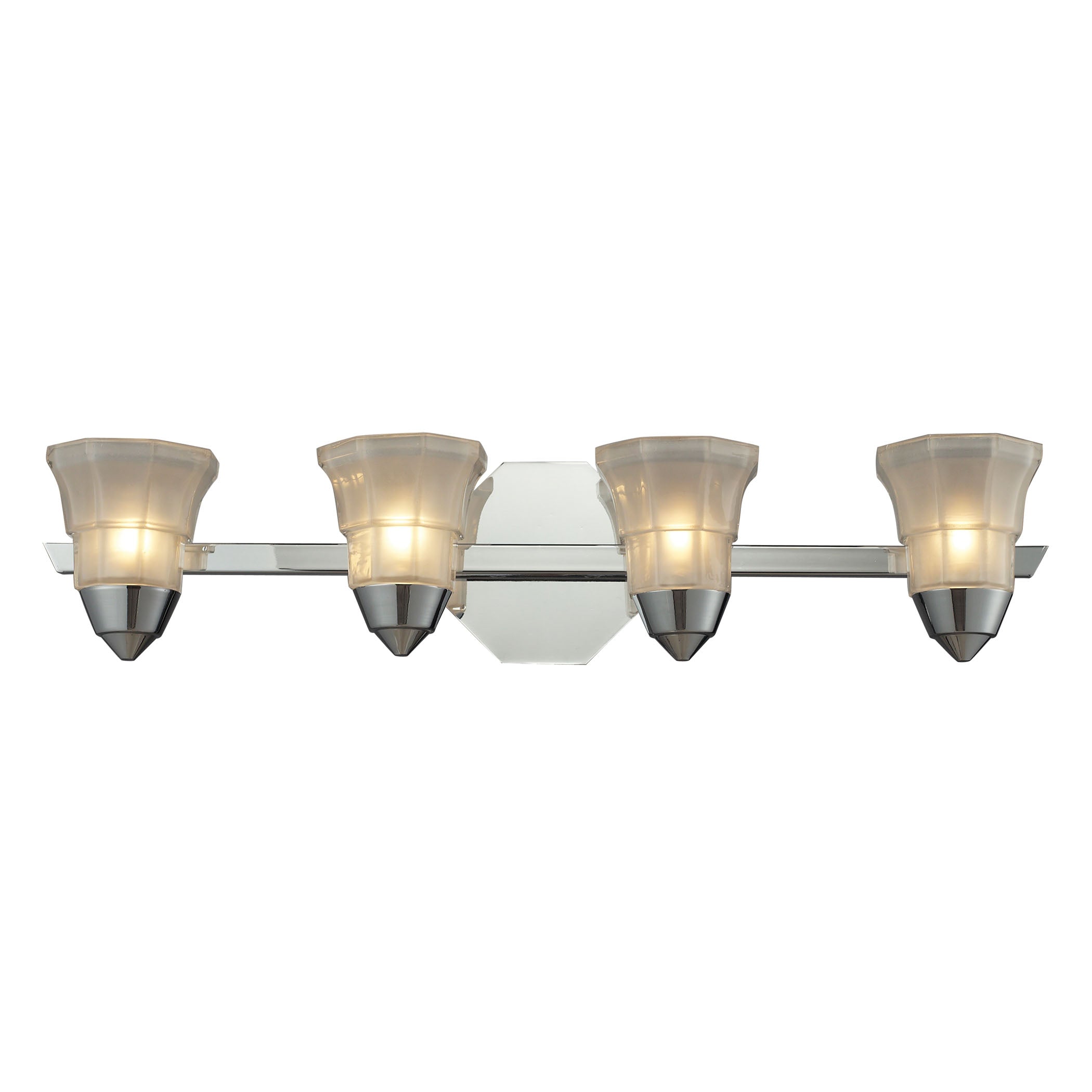 Deco 31'' High 4-Light Vanity Light - Polished Chrome