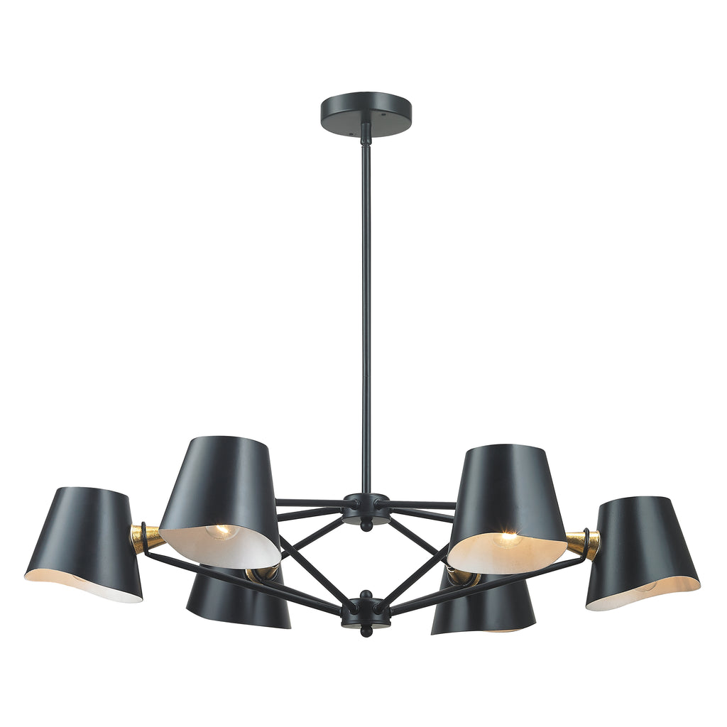 Webre 34'' Wide 6-Light Chandelier - Gold Leaf