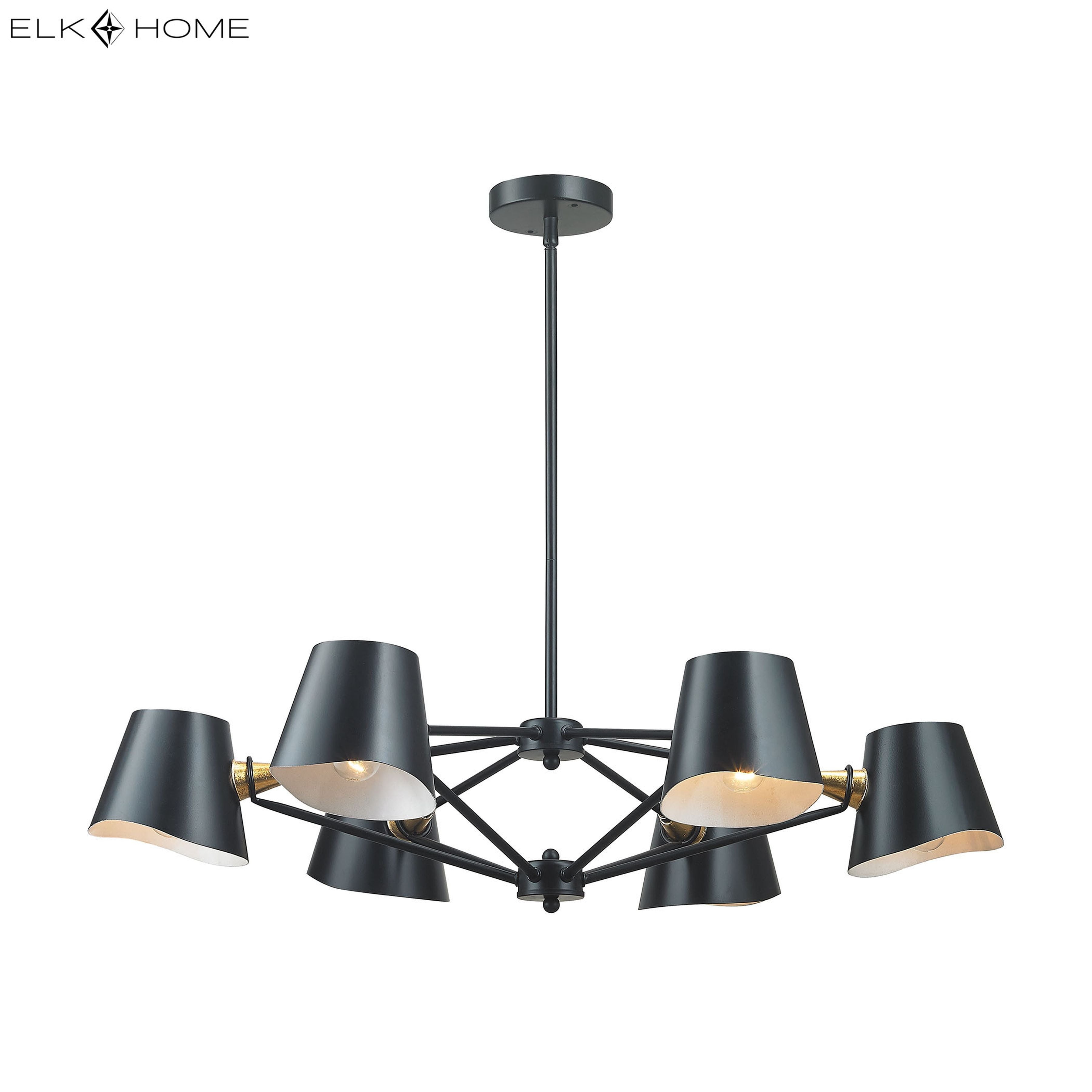 Webre 34'' Wide 6-Light Chandelier - Gold Leaf