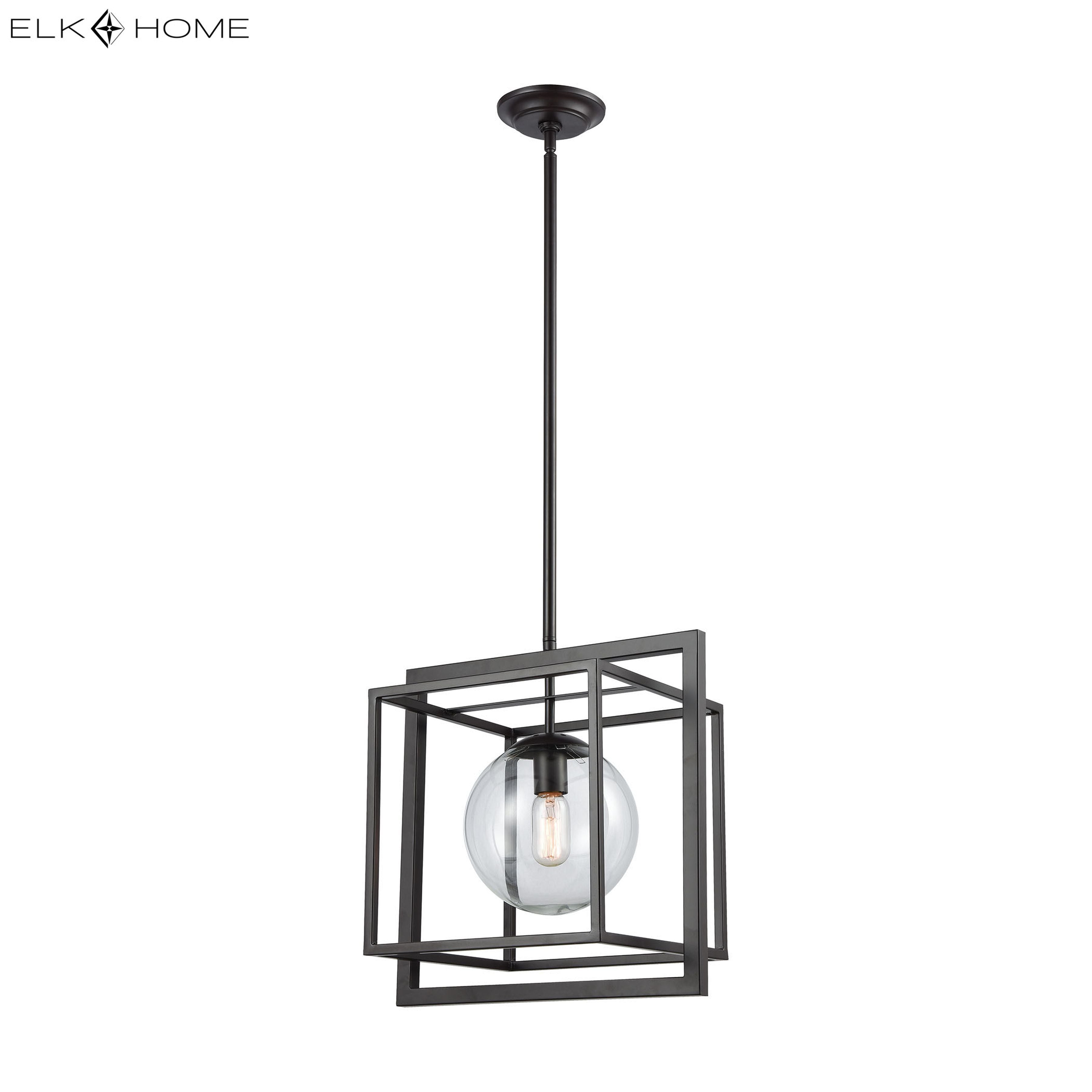 Beam Cage 15.5'' Wide 1-Light Pendant - Oil Rubbed Bronze