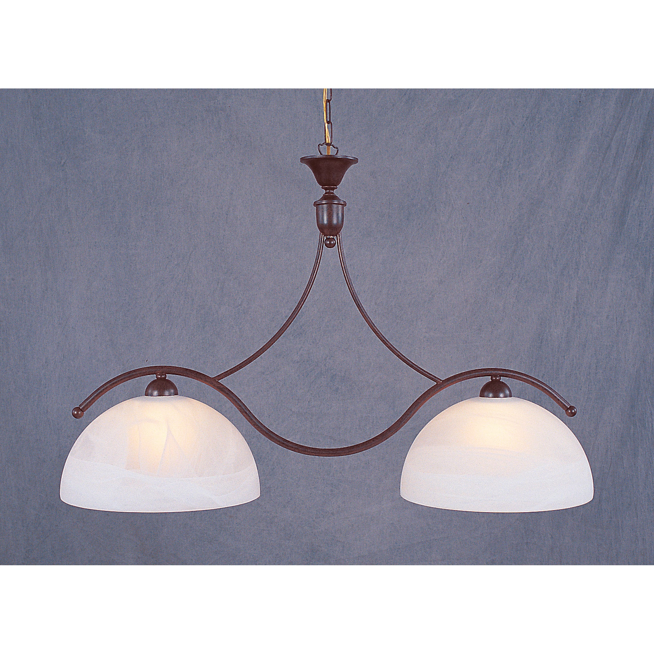 European Crafted 31'' Wide 2-Light Linear Chandelier - Rust