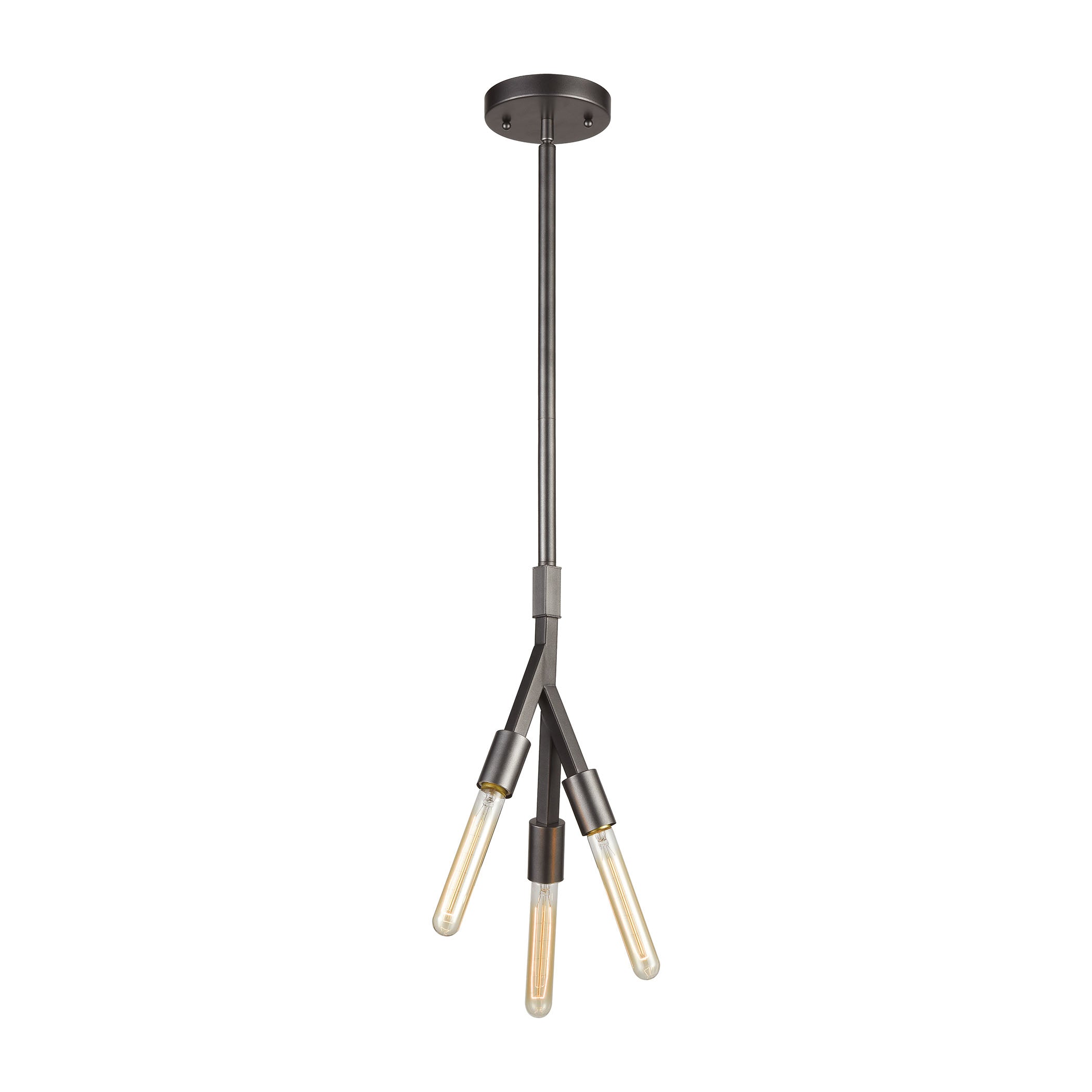 Freeform 6'' Wide 3-Light Mini Pendant - Dark Graphite