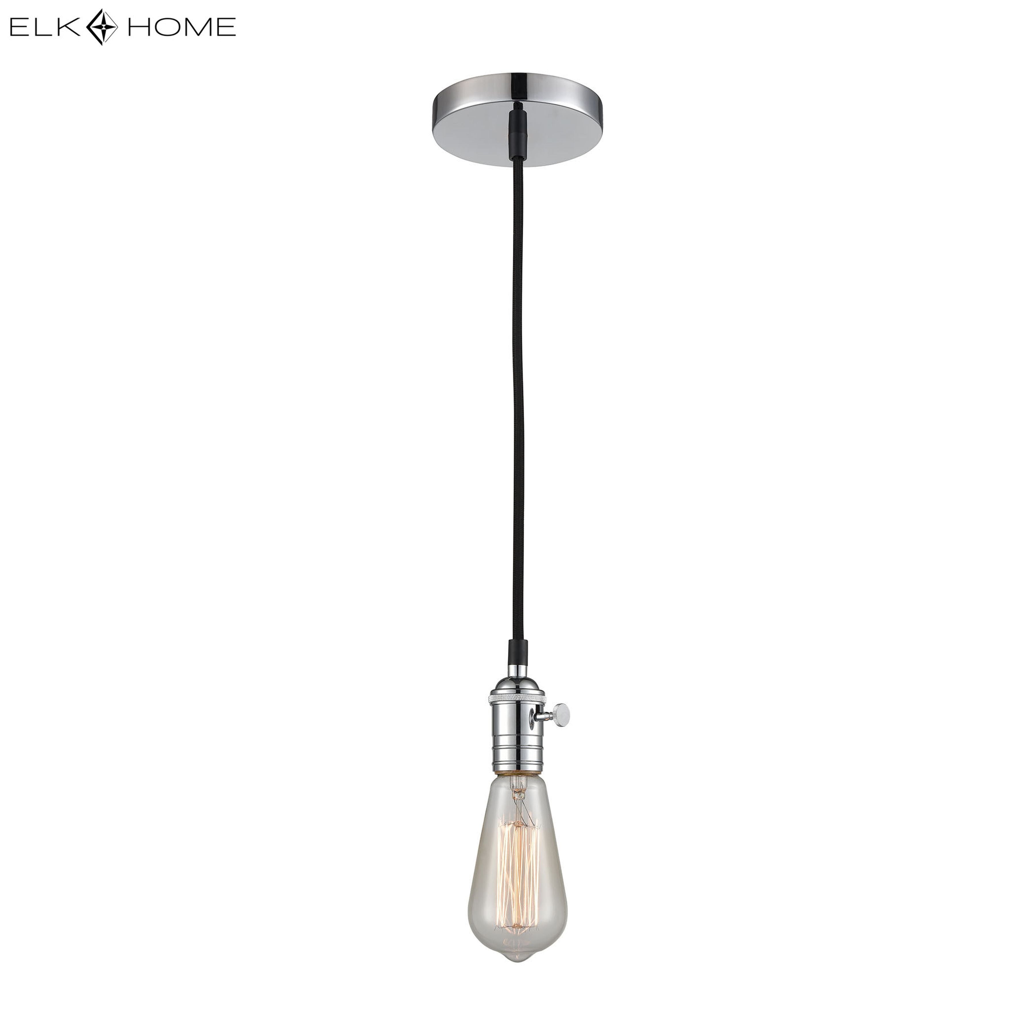 Socket Pendant 3'' Wide 1-Light Mini Pendant - Chrome