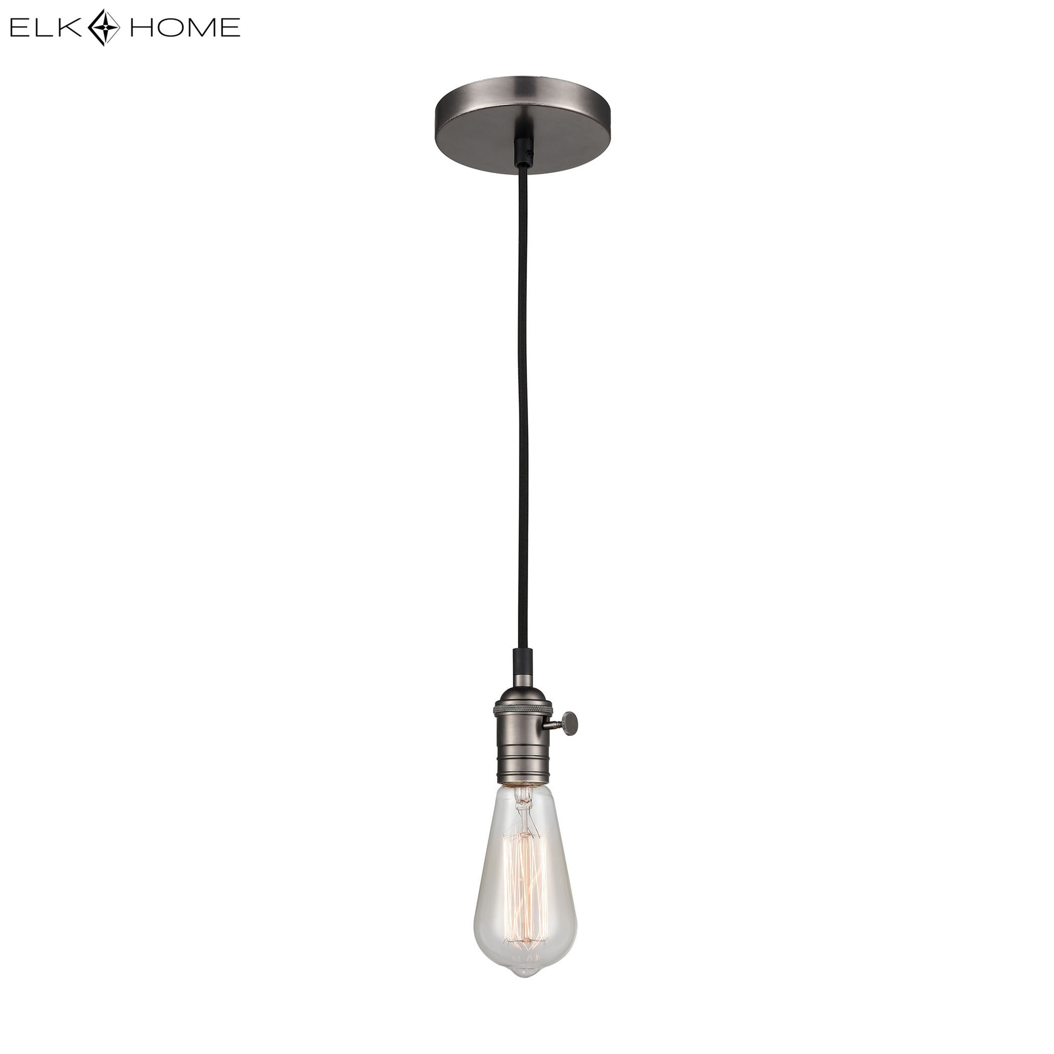 Socket Pendant 3'' Wide 1-Light Mini Pendant - Nickel