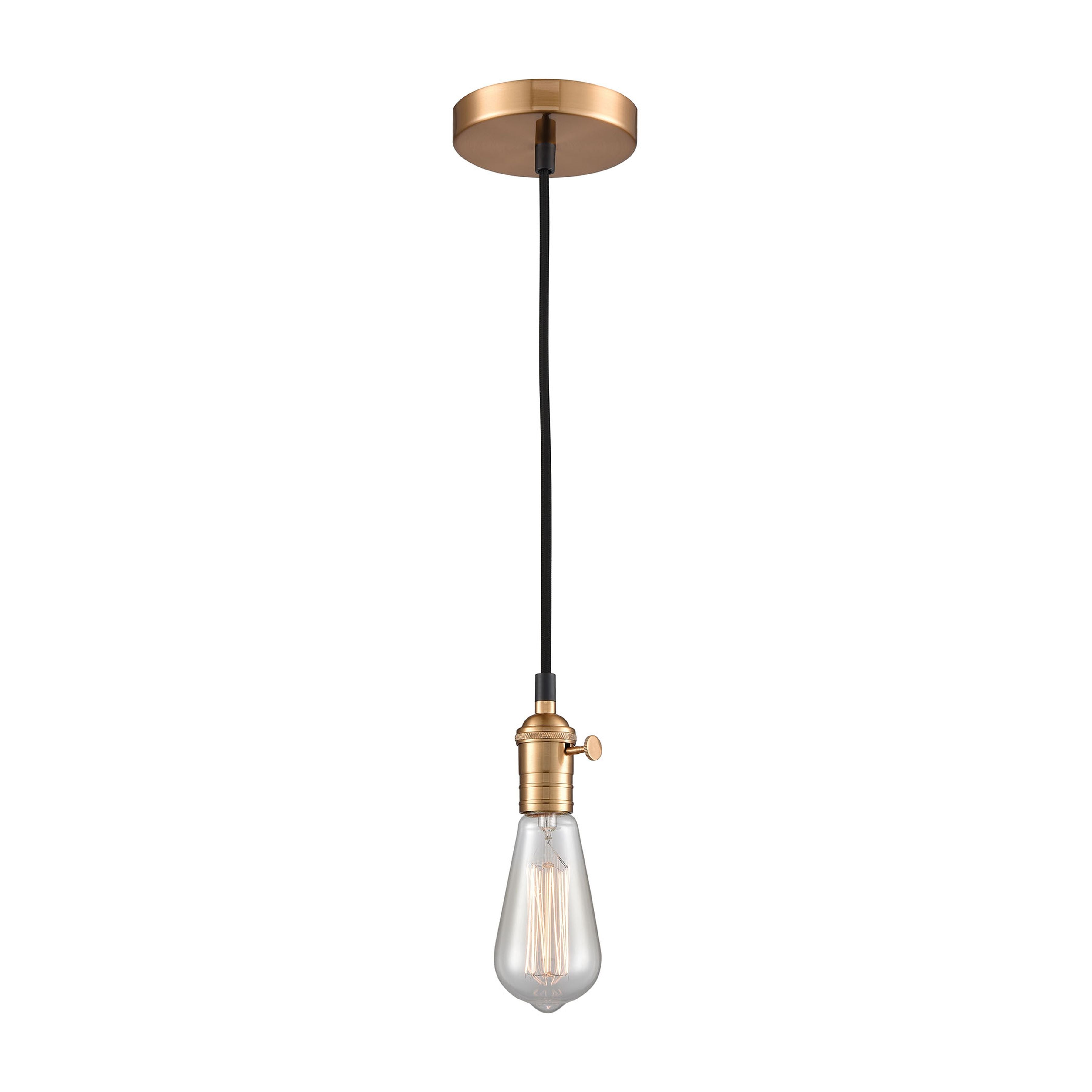 Socket Pendant 3'' Wide 1-Light Mini Pendant - Antique Bronze