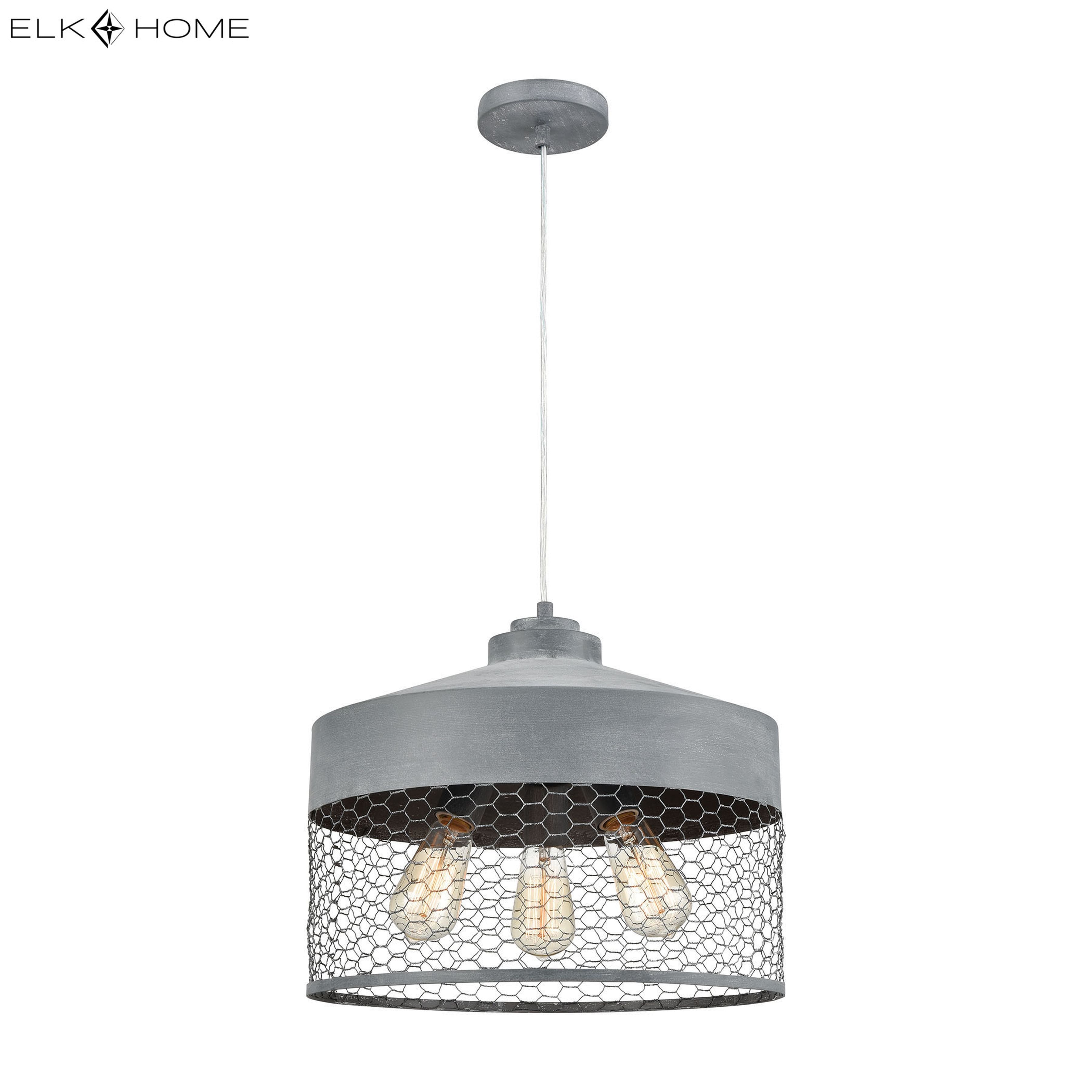 Darkhorse 16'' Wide 3-Light Chandelier - Concrete