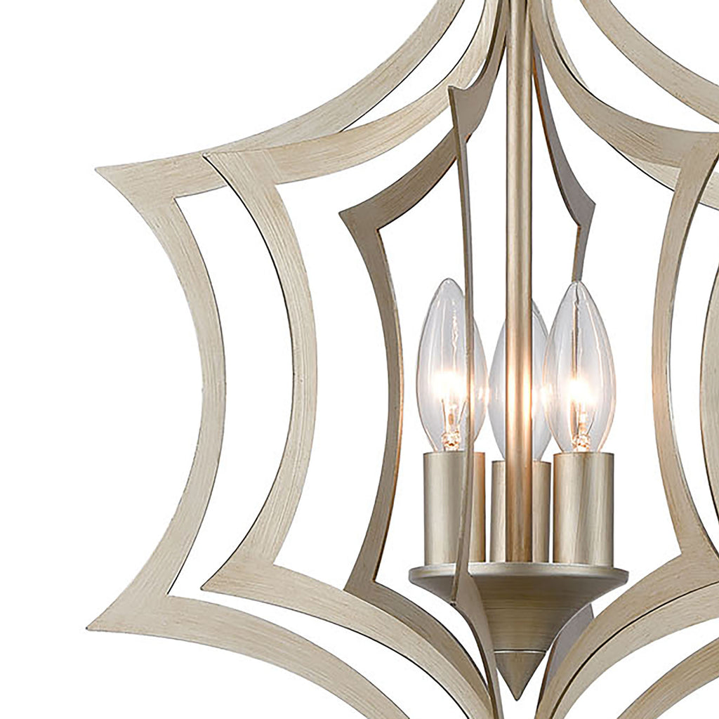 Delray 15'' Wide 3-Light Pendant - Aged Silver