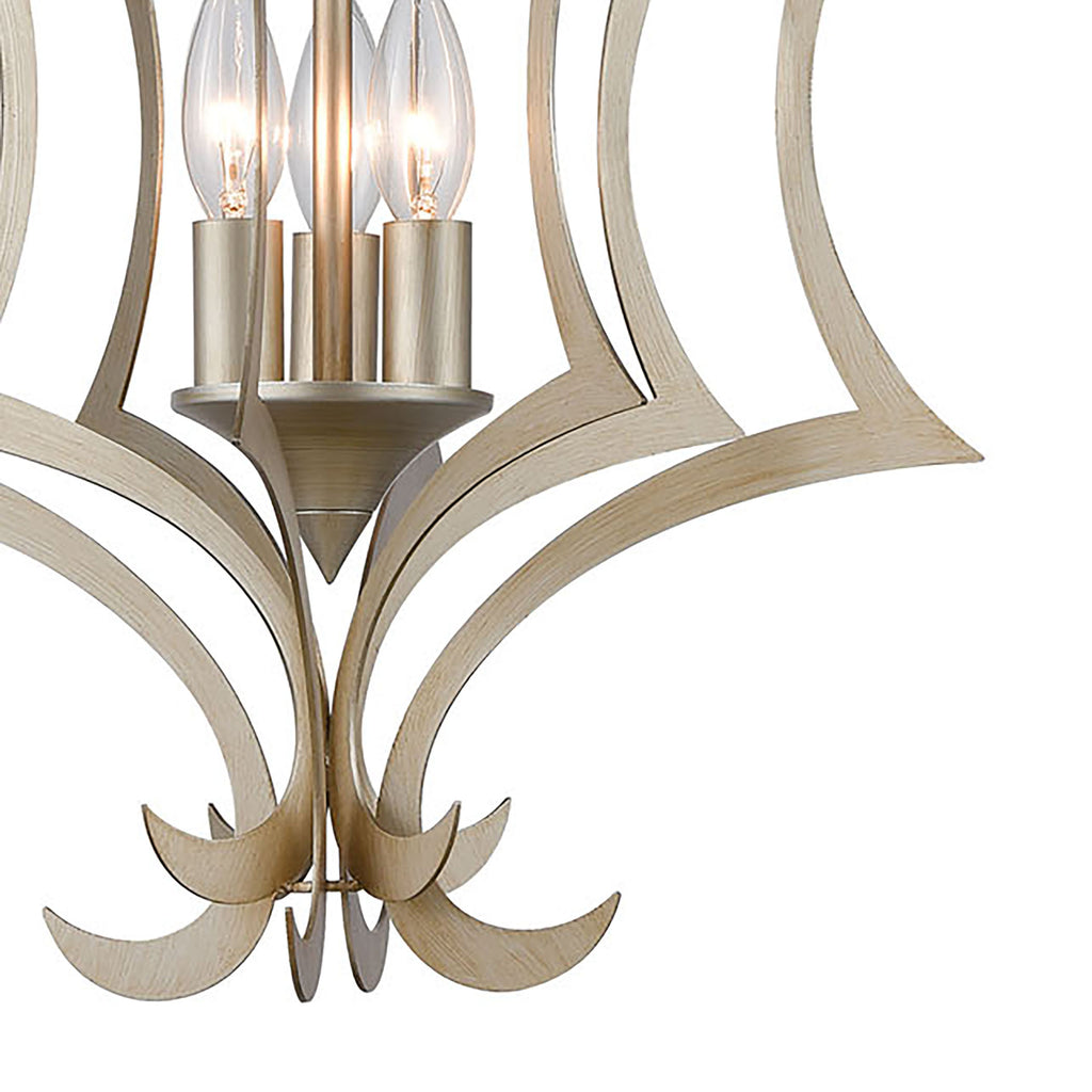 Delray 15'' Wide 3-Light Pendant - Aged Silver