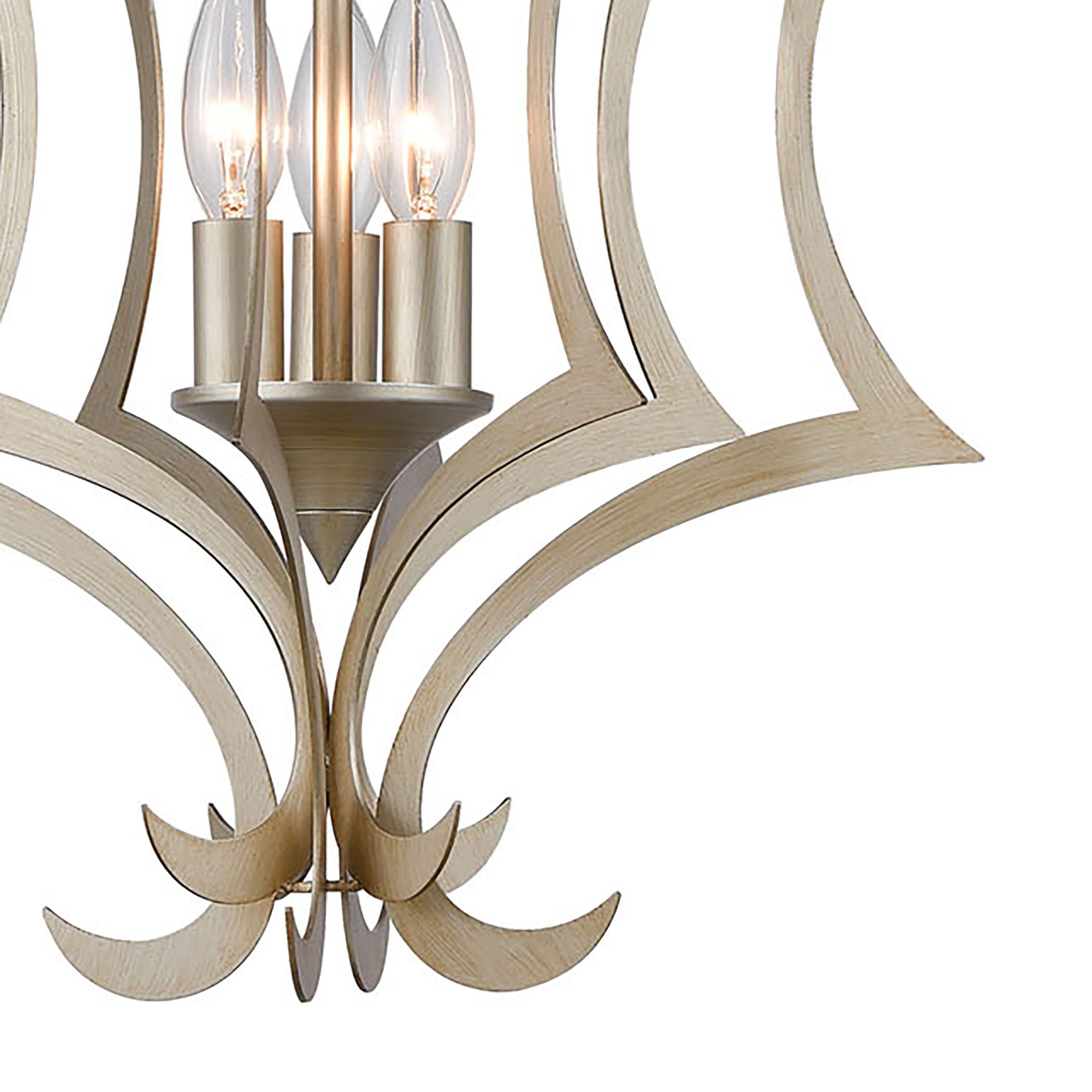 Delray 15'' Wide 3-Light Pendant - Aged Silver