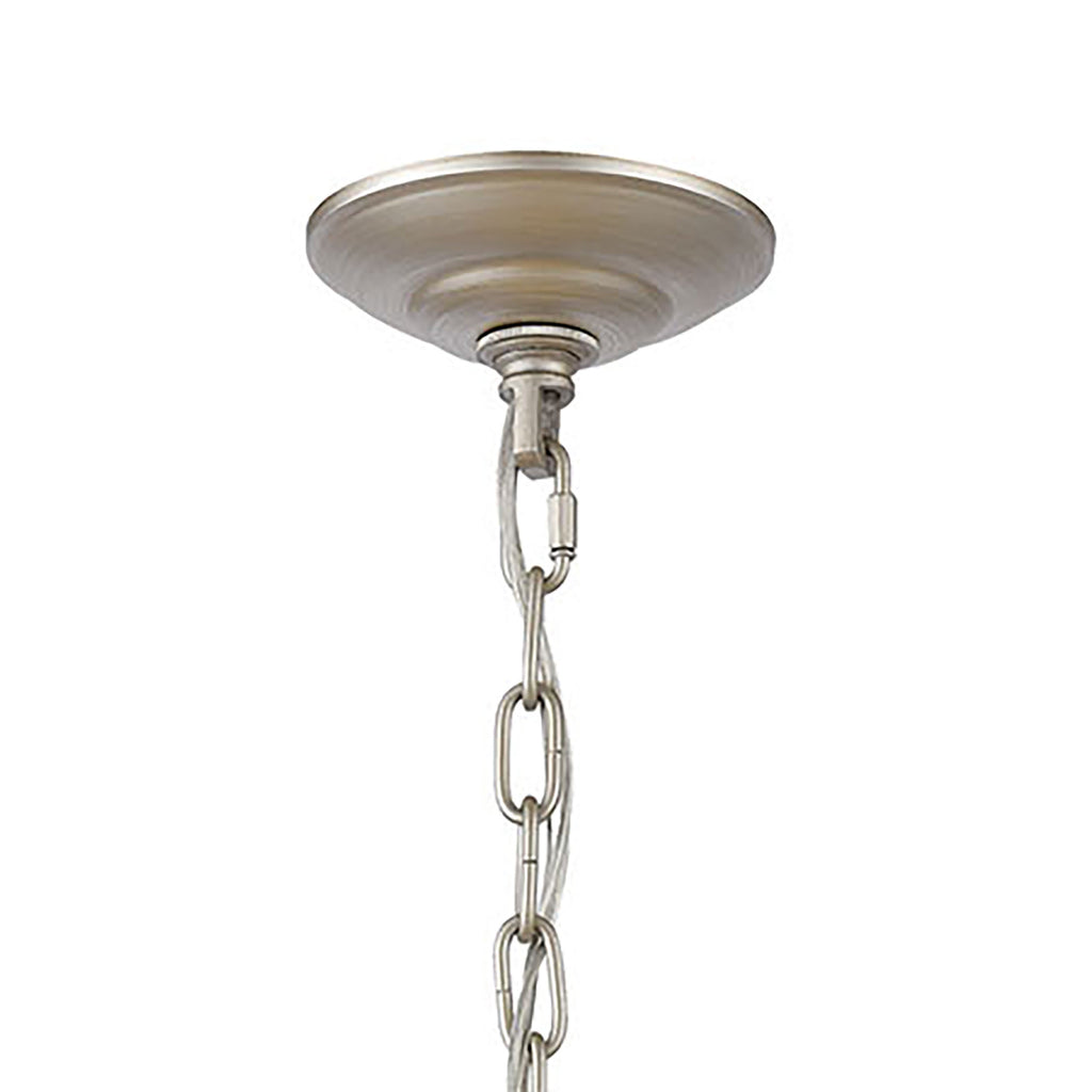 Delray 21'' Wide 6-Light Pendant - Aged Silver
