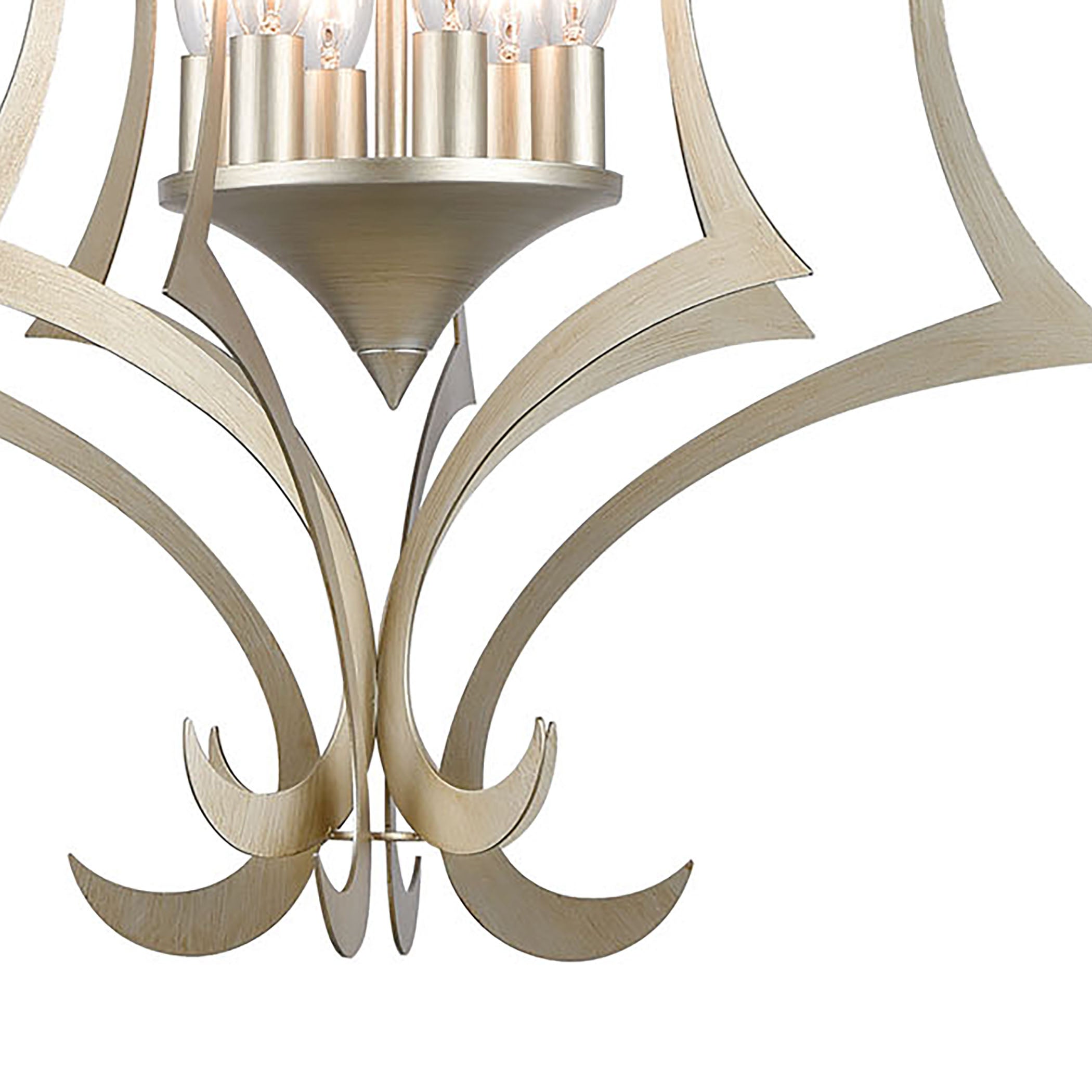 Delray 21'' Wide 6-Light Pendant - Aged Silver