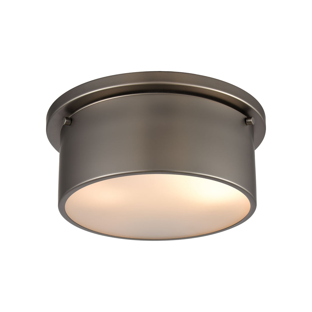 Simpson 10'' Wide 2-Light Flush Mount - Black Nickel