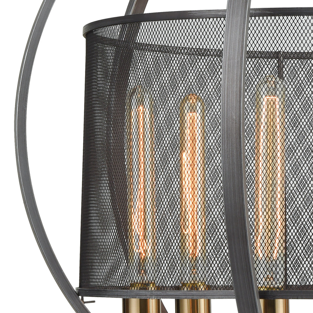 Ellicott 24'' Wide 6-Light Chandelier - Weathered Zinc