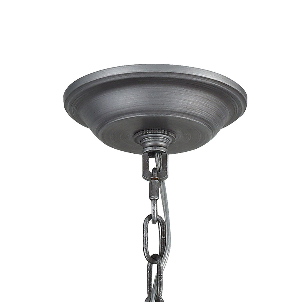 Ellicott 24'' Wide 6-Light Chandelier - Weathered Zinc