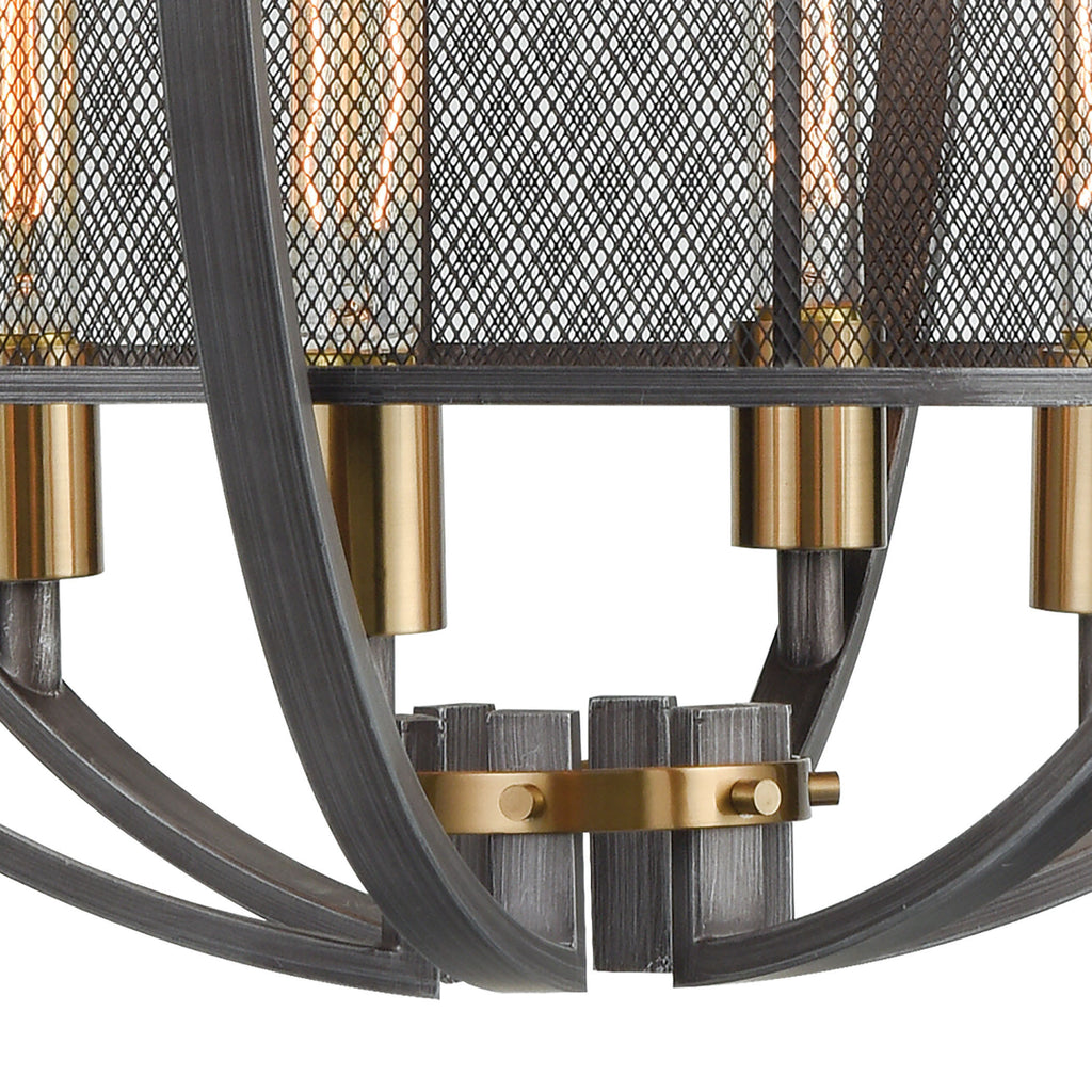 Ellicott 24'' Wide 6-Light Chandelier - Weathered Zinc