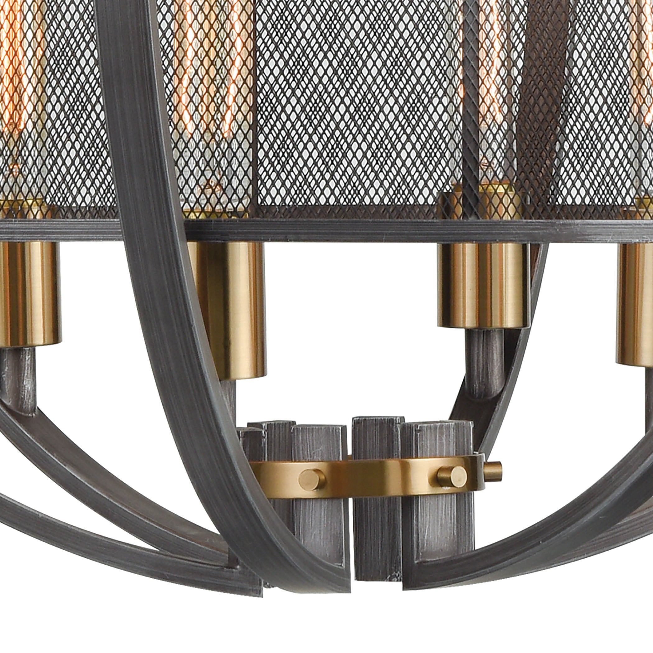 Ellicott 24'' Wide 6-Light Chandelier - Weathered Zinc