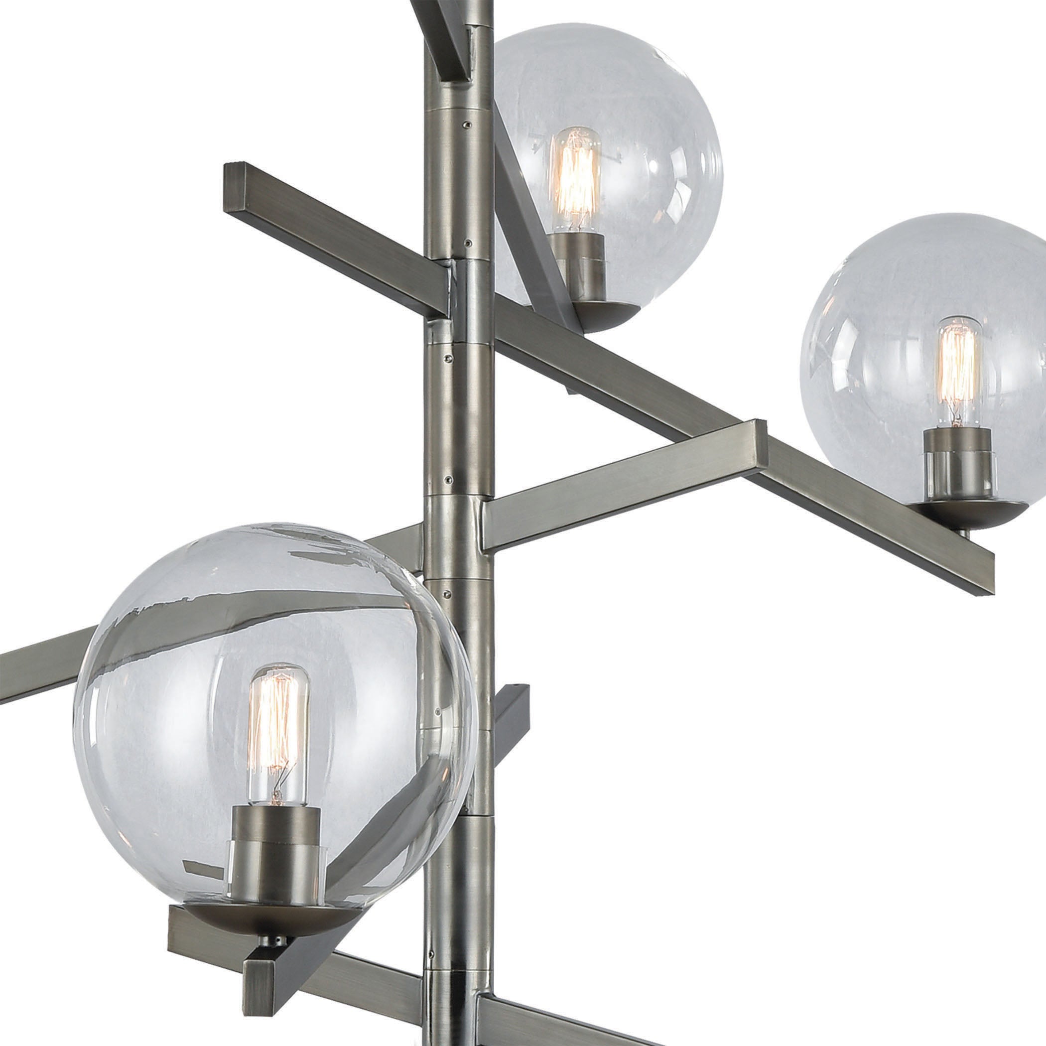 Globes of Light 42'' Wide 8-Light Chandelier - Black