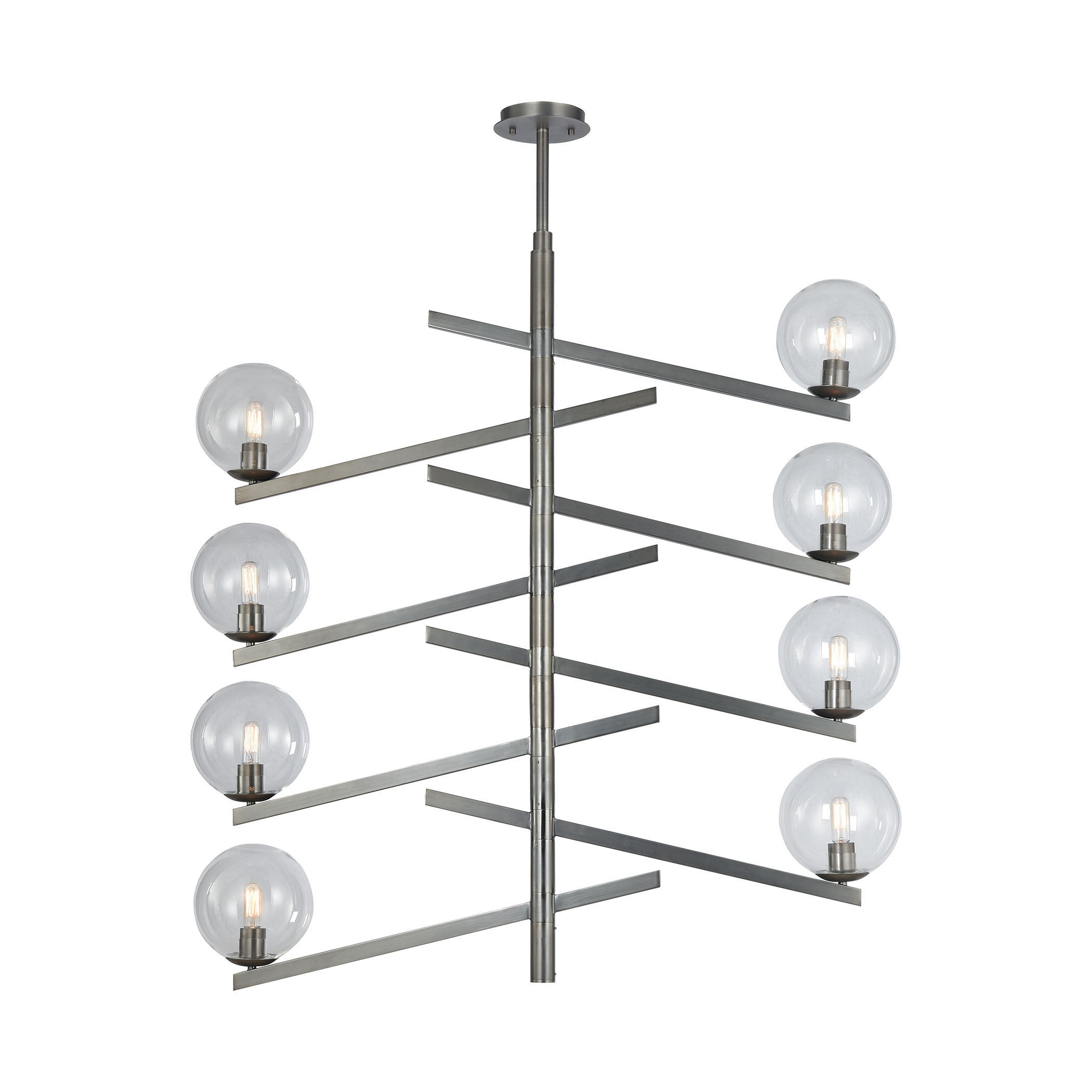 Globes of Light 42'' Wide 8-Light Chandelier - Black