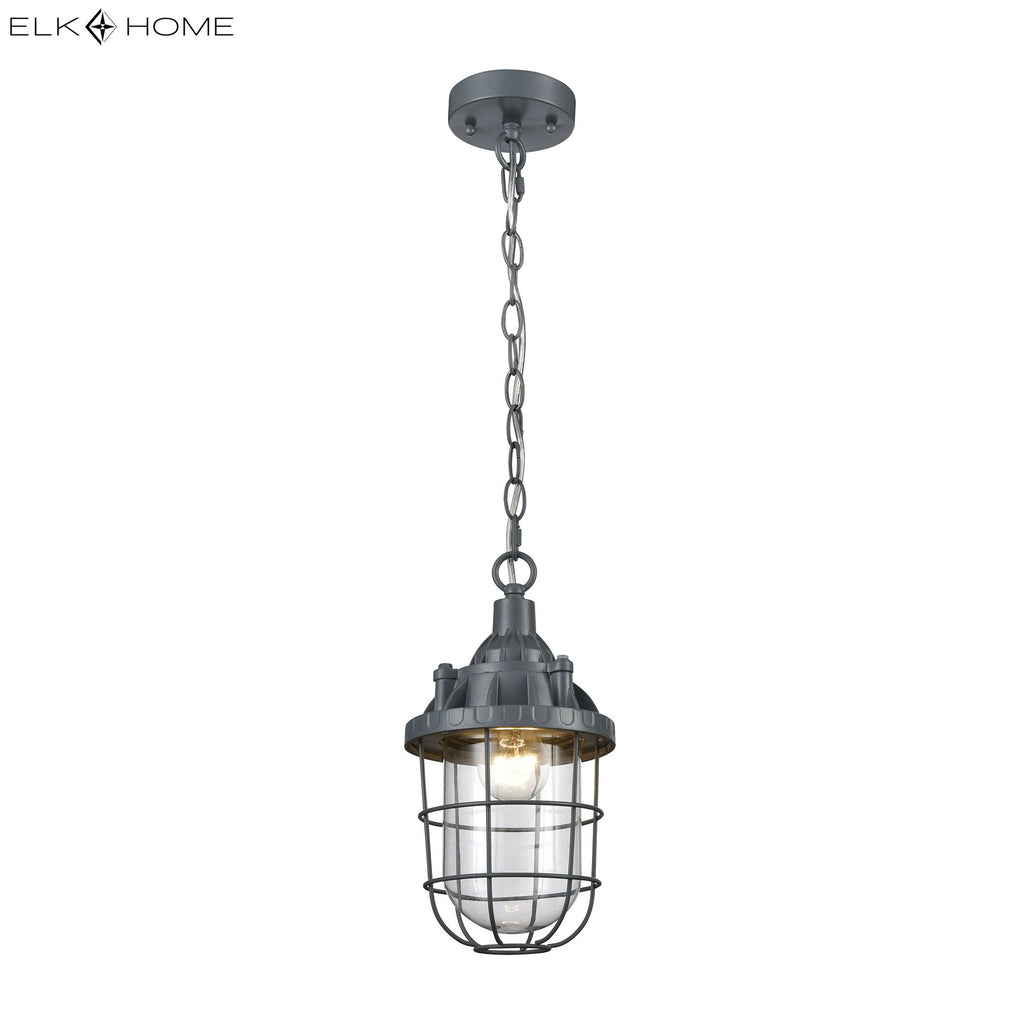 Steel Trap 6'' Wide 1-Light Mini Pendant - Graphite