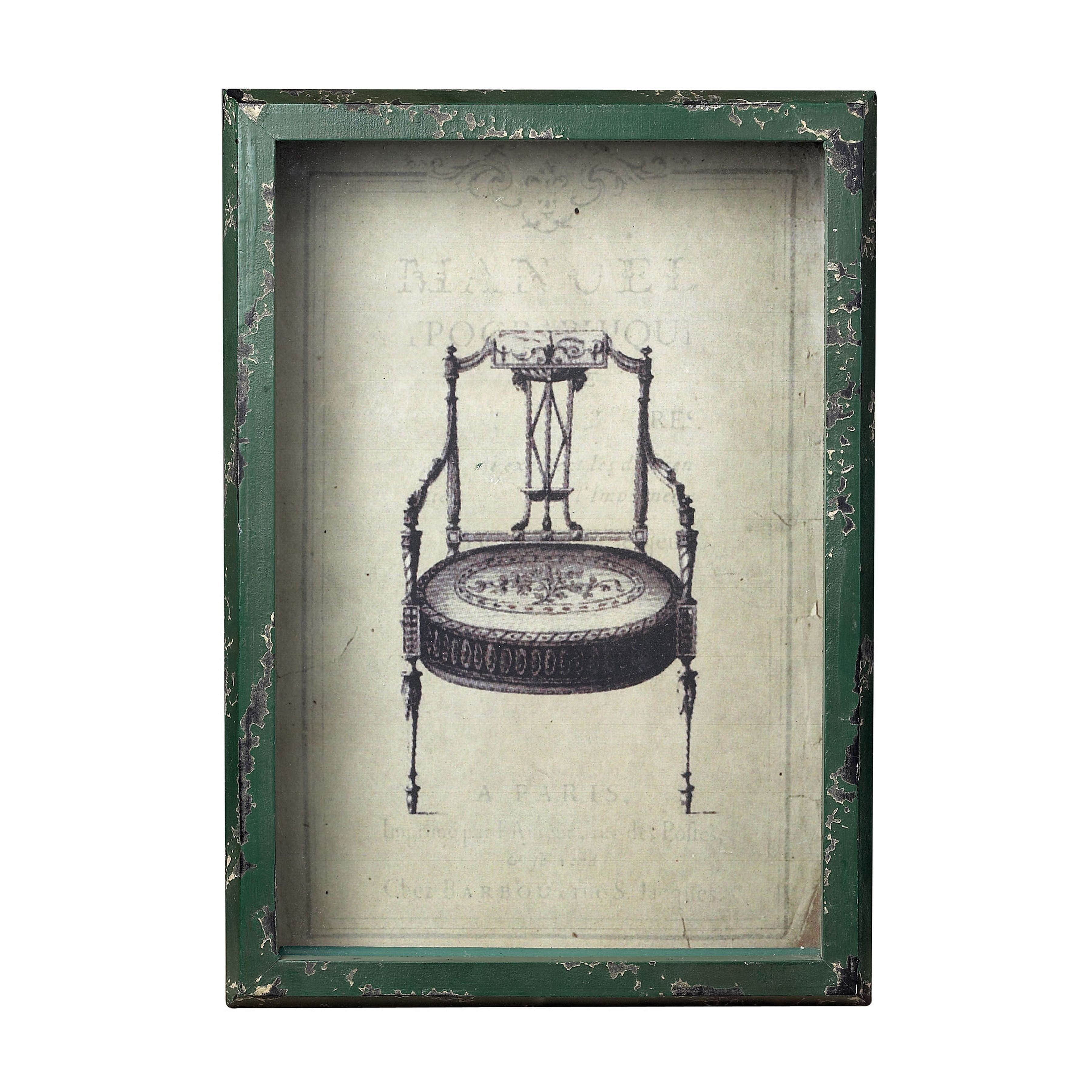 Antique Chair Framed Wall Art - Antique Cream