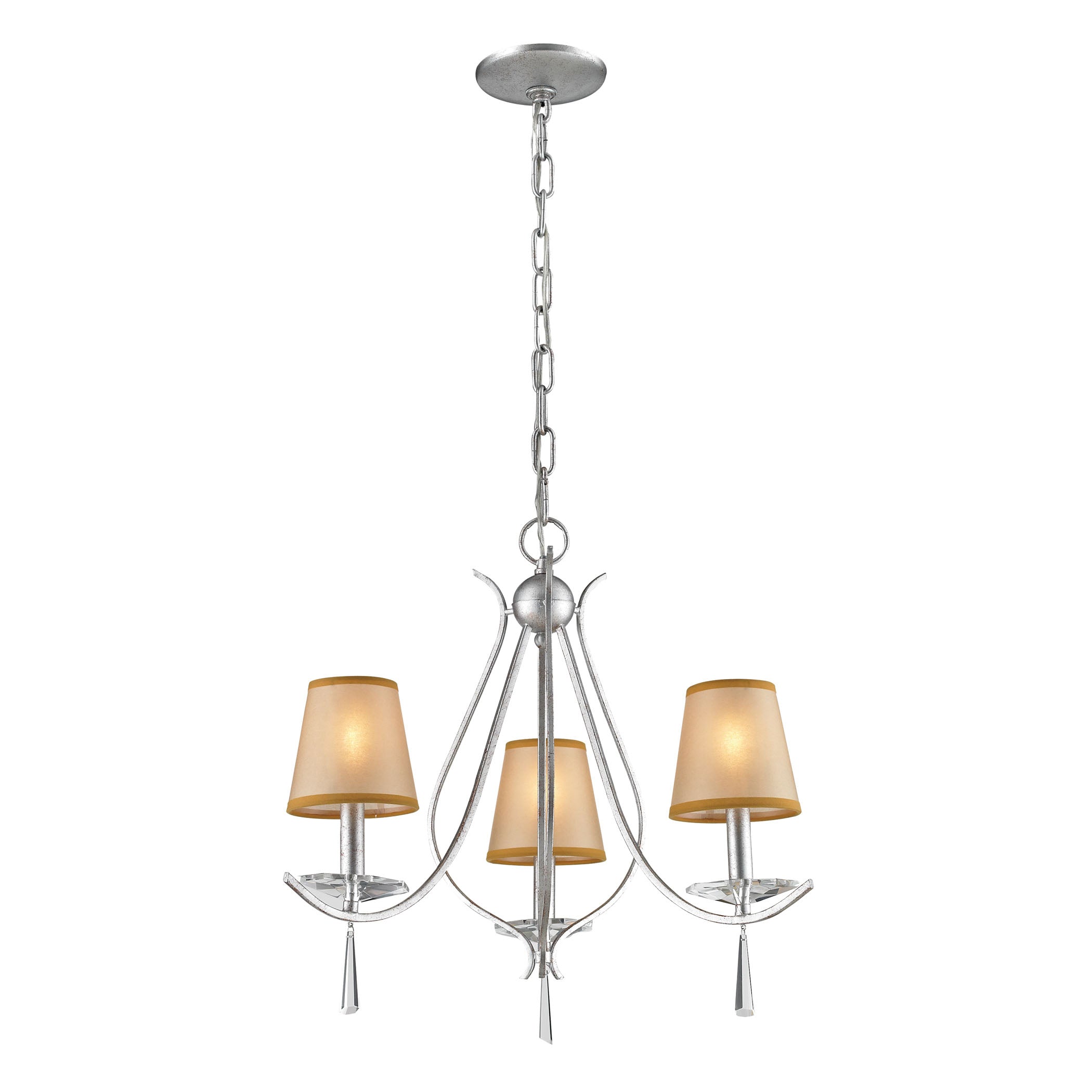 Clarendon 16'' Wide 3-Light Chandelier - German Silver
