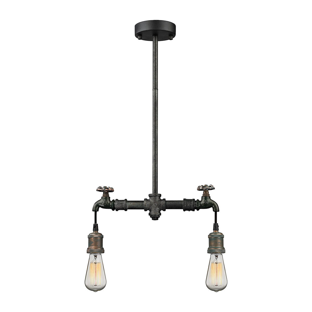 Jonas 2-Light Chandelier - Blackened Bronze