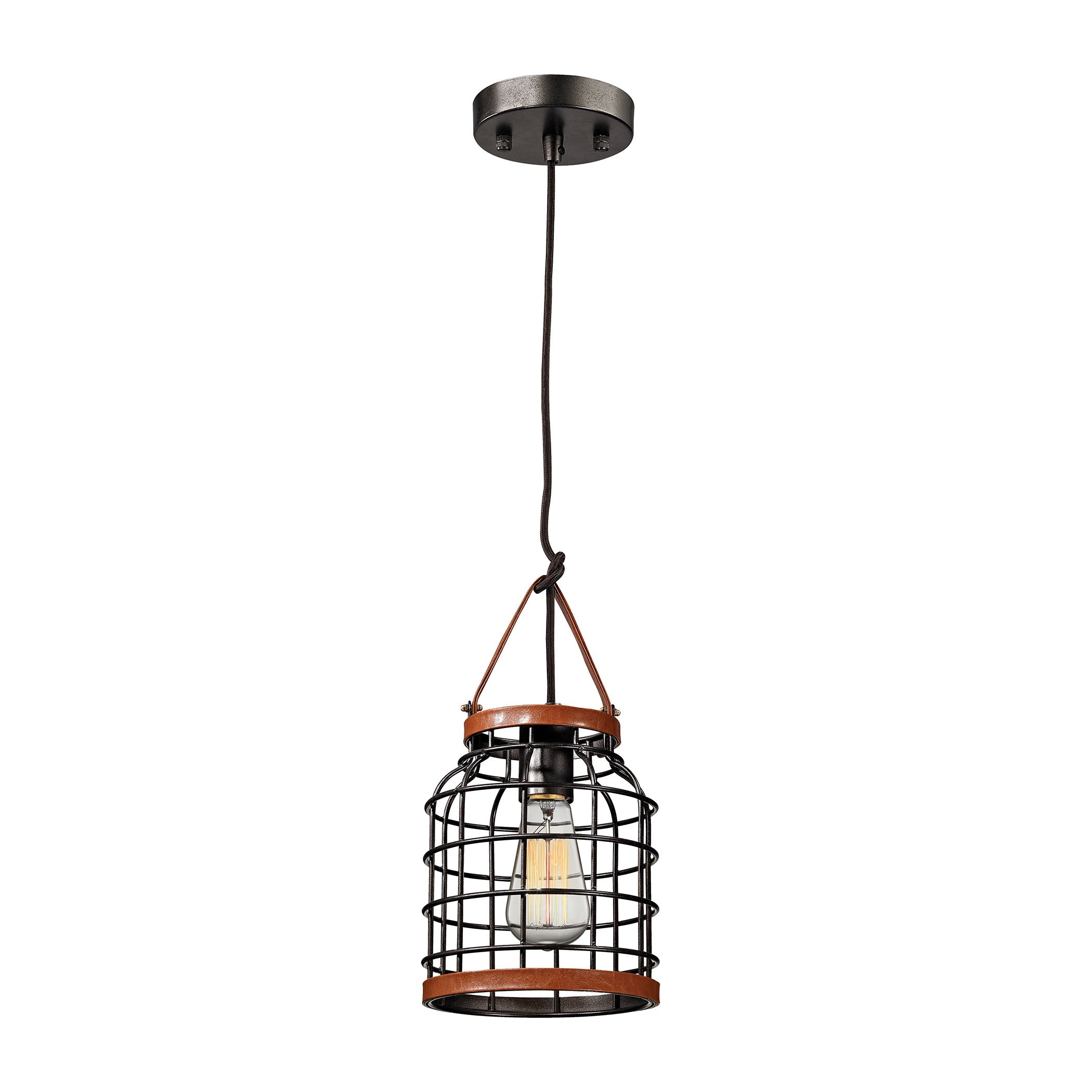 Purcell 7'' Wide 1-Light Mini Pendant - Black