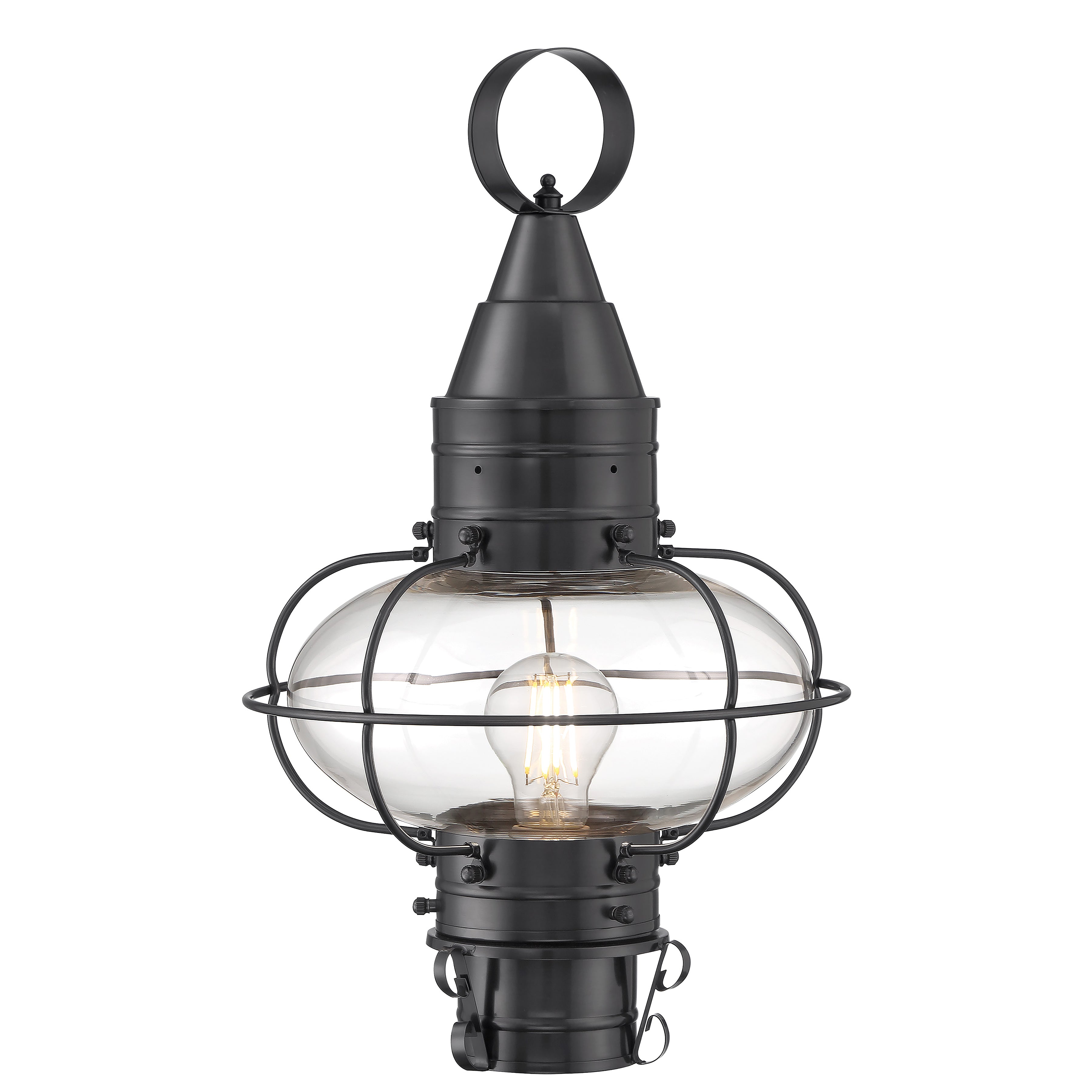 Classic Onion 17.5'' High 1-Light Outdoor Post Light - Gun Metal