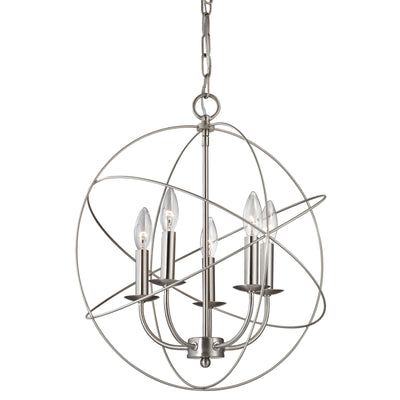 Williamsport 18'' Wide 5-Light Chandelier - Brushed Nickel