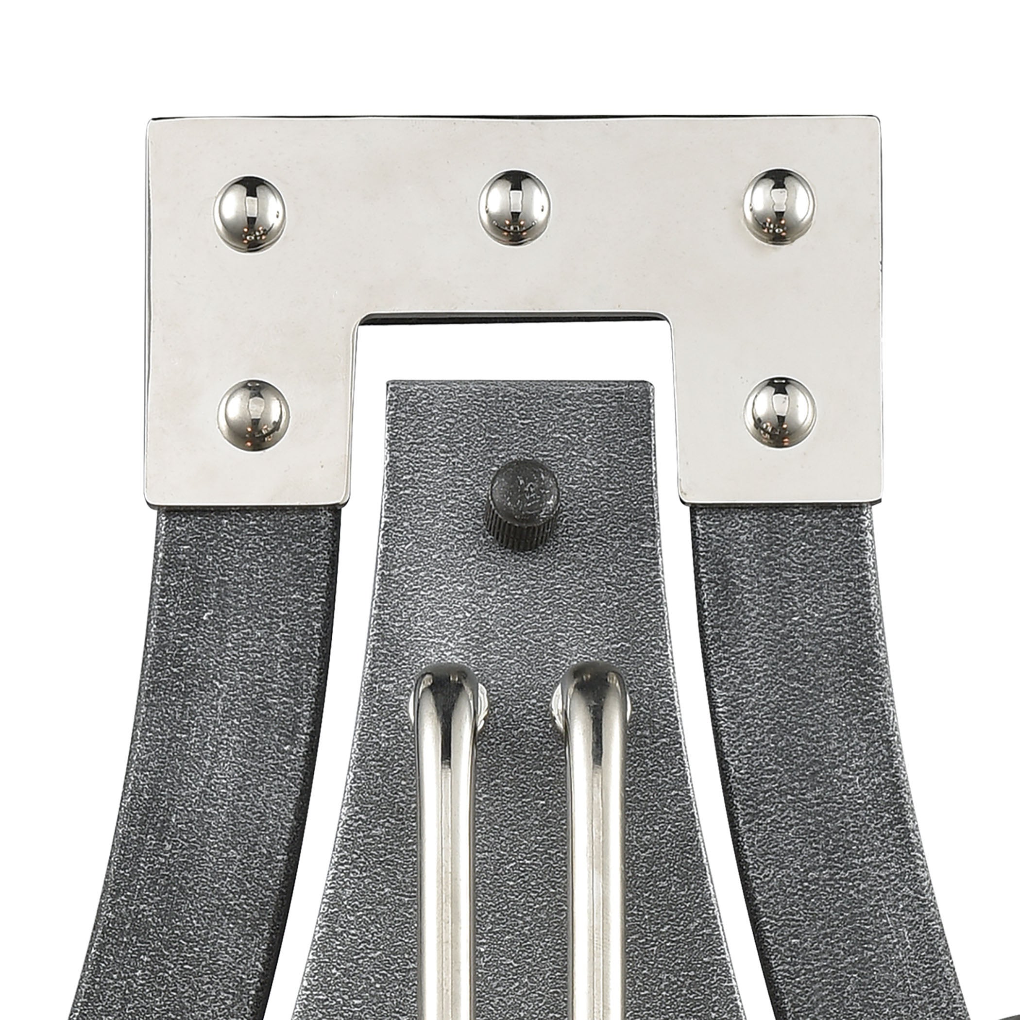 Riveted Plate 20'' High 2-Light Sconce - Silverdust Iron