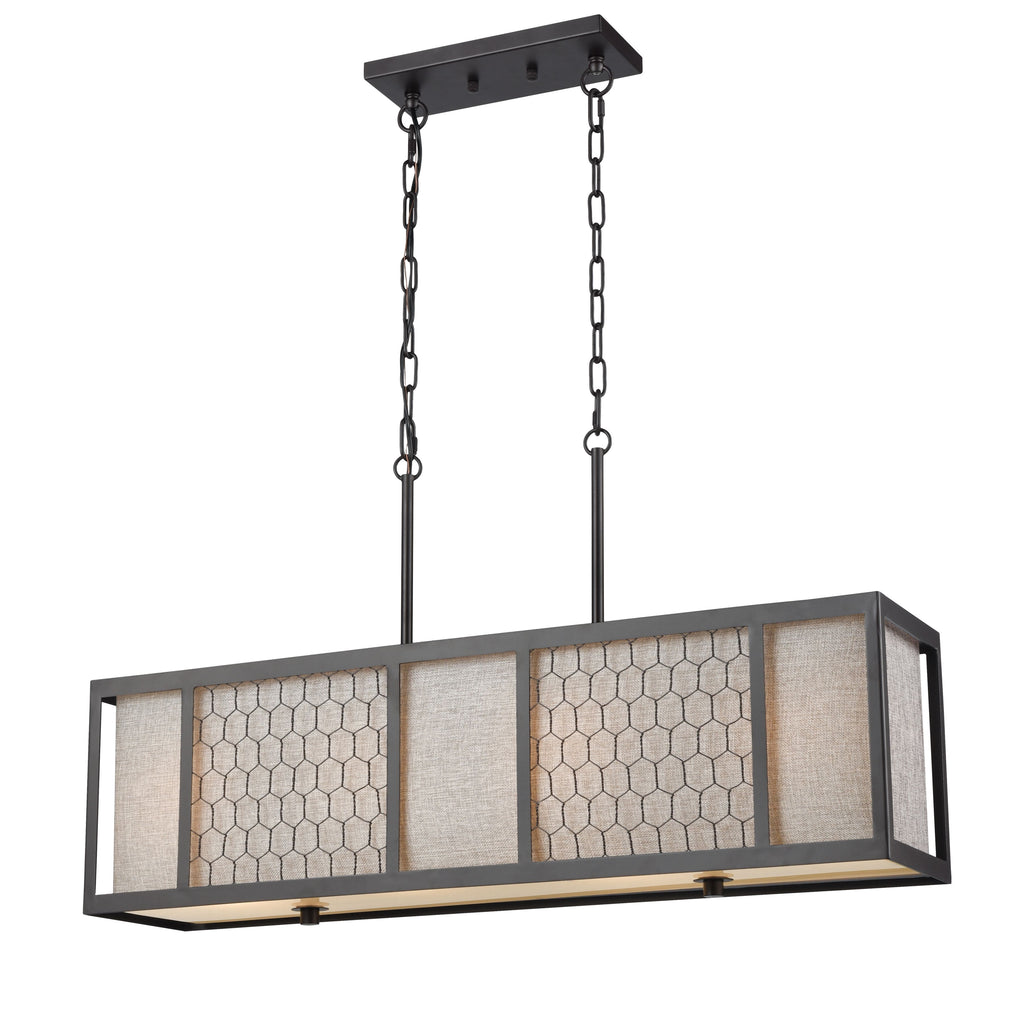 Filmore 35'' Wide 4-Light Chandelier - Oil Rubbed Bronze