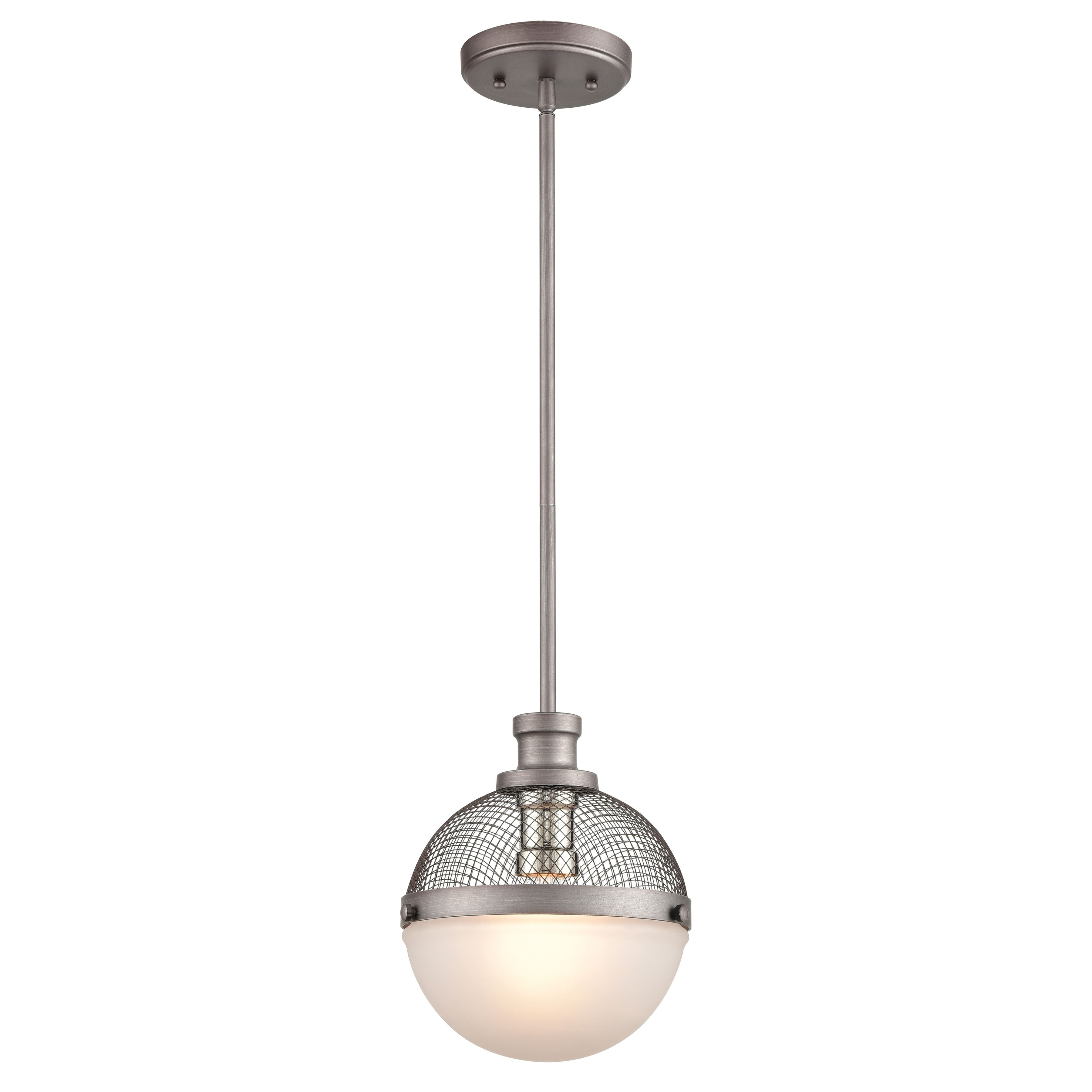 Calabria 9'' Wide 1-Light Mini Pendant - Weathered Zinc